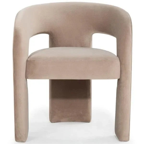 Catharia Velvet Dining Chair in Brown - The Mayfair Hall