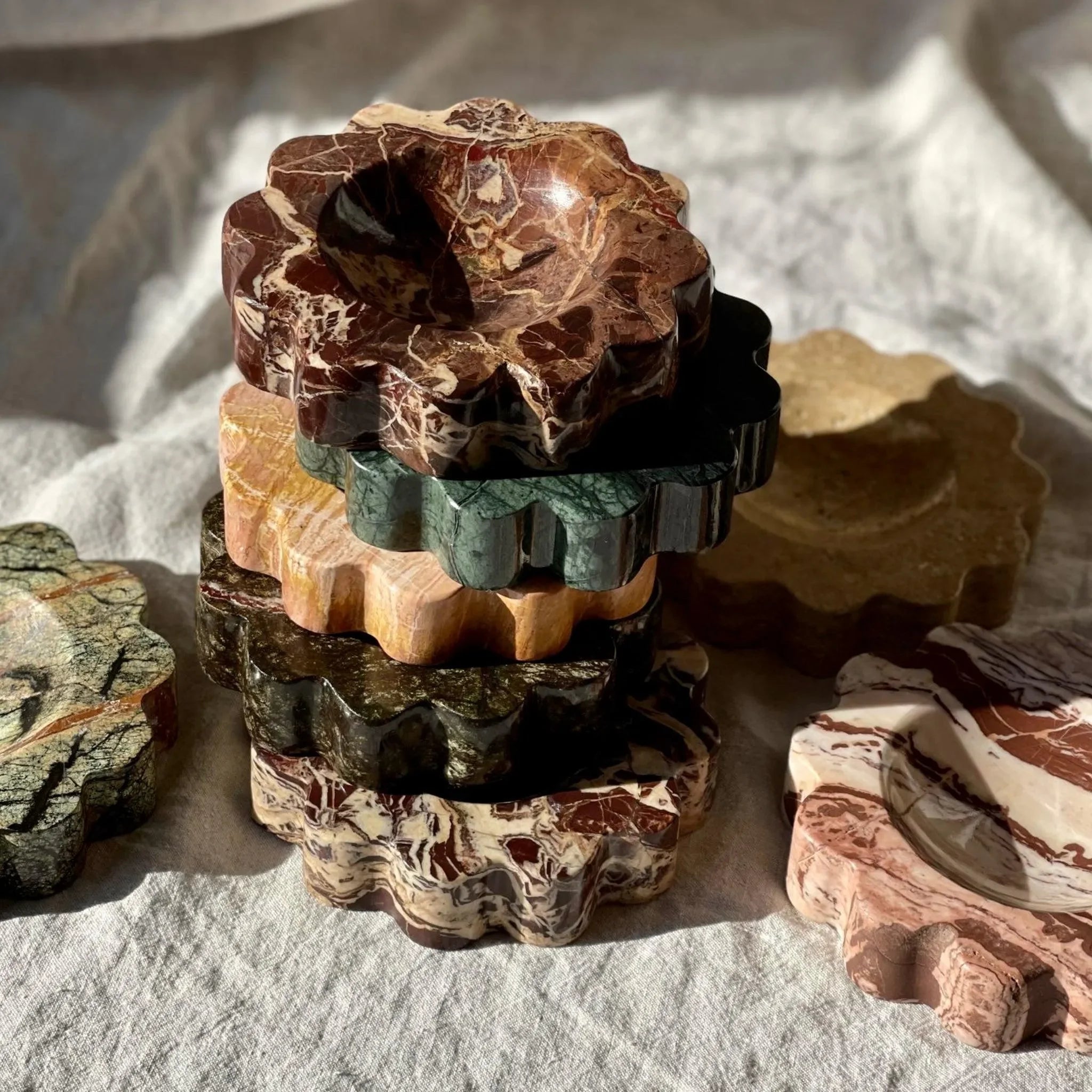 Marble Mini Sun Scoop in Emerald - The Mayfair Hall