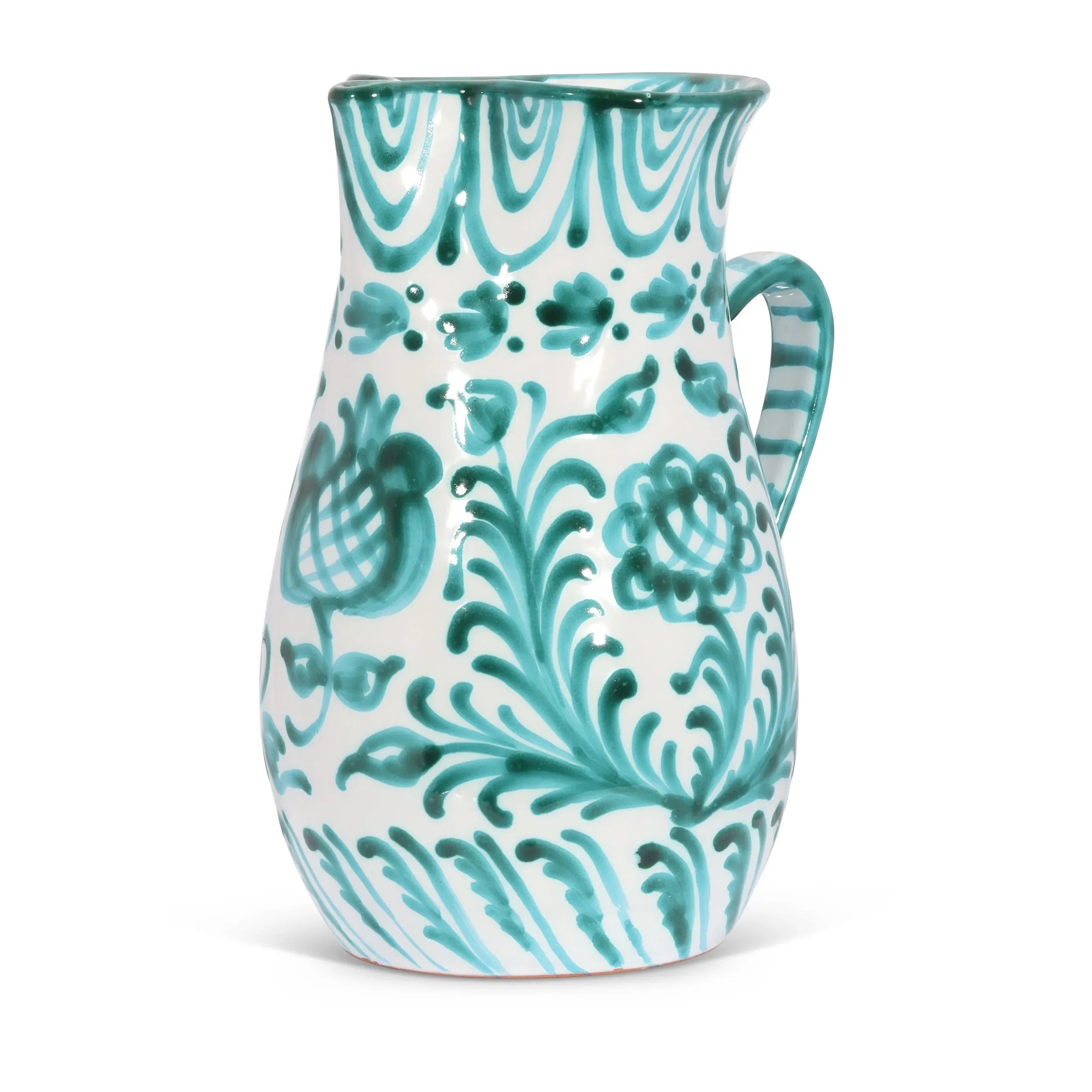 Large pitcher with hand painted designs - The Mayfair Hall