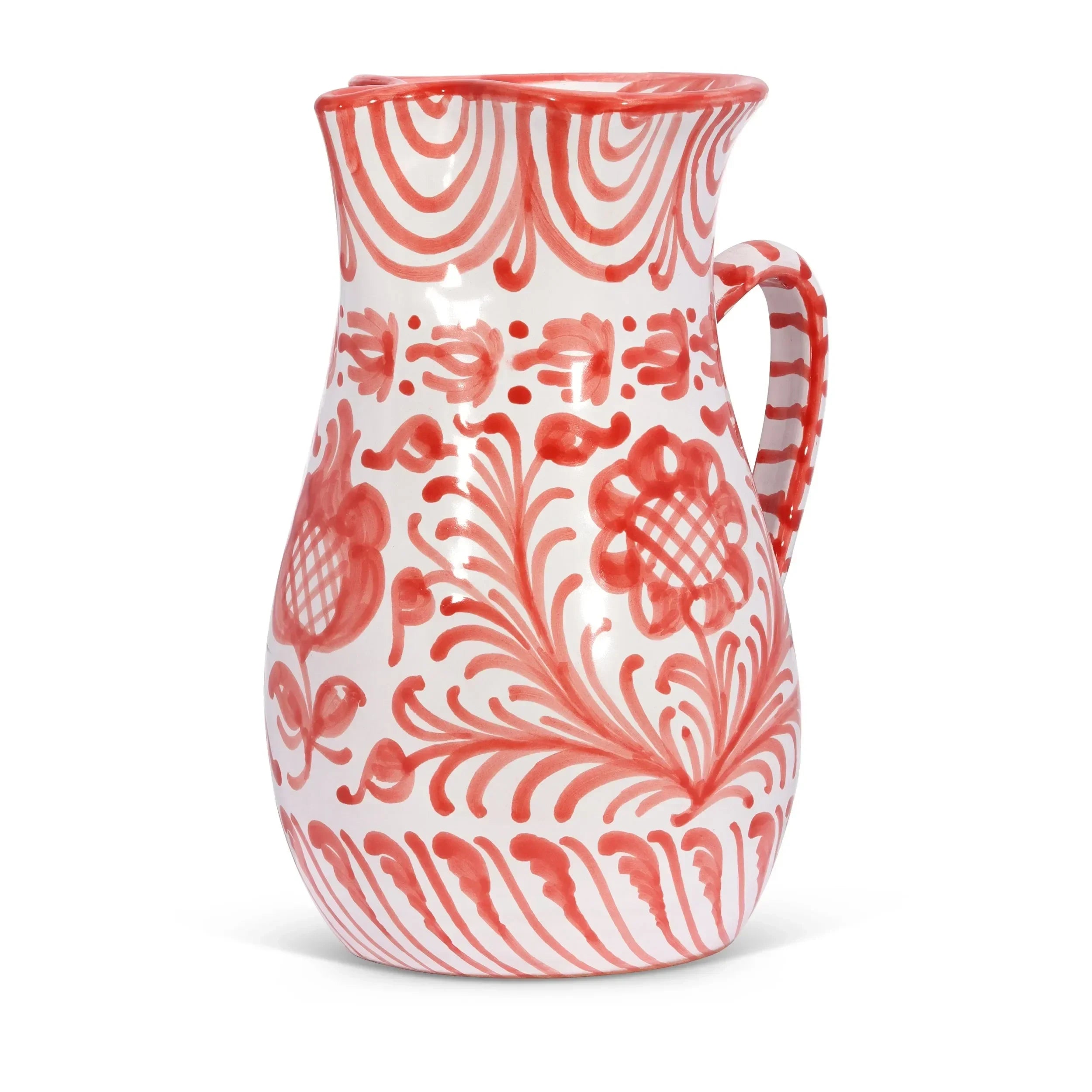 Large pitcher with hand painted designs - The Mayfair Hall