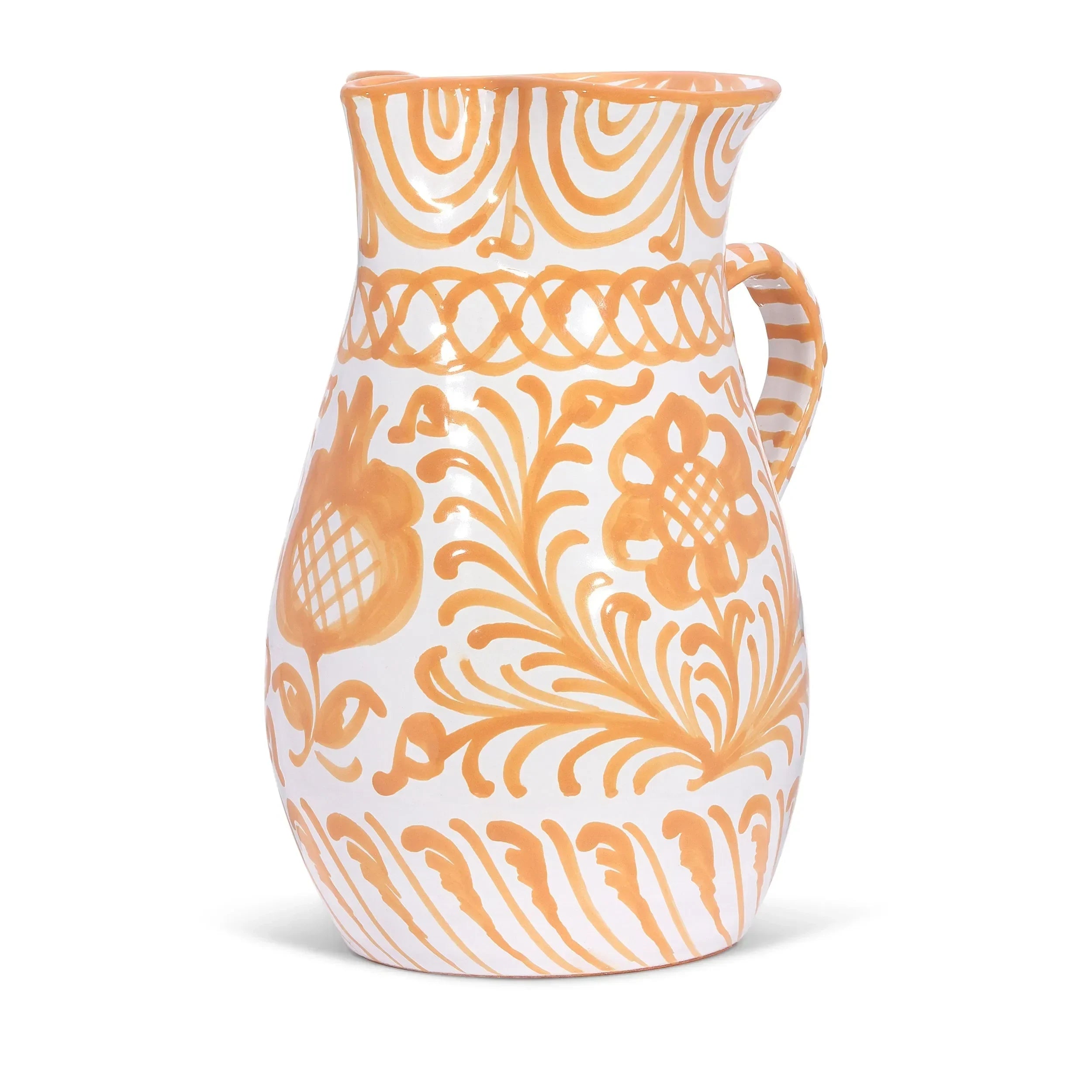 Large pitcher with hand painted designs - The Mayfair Hall
