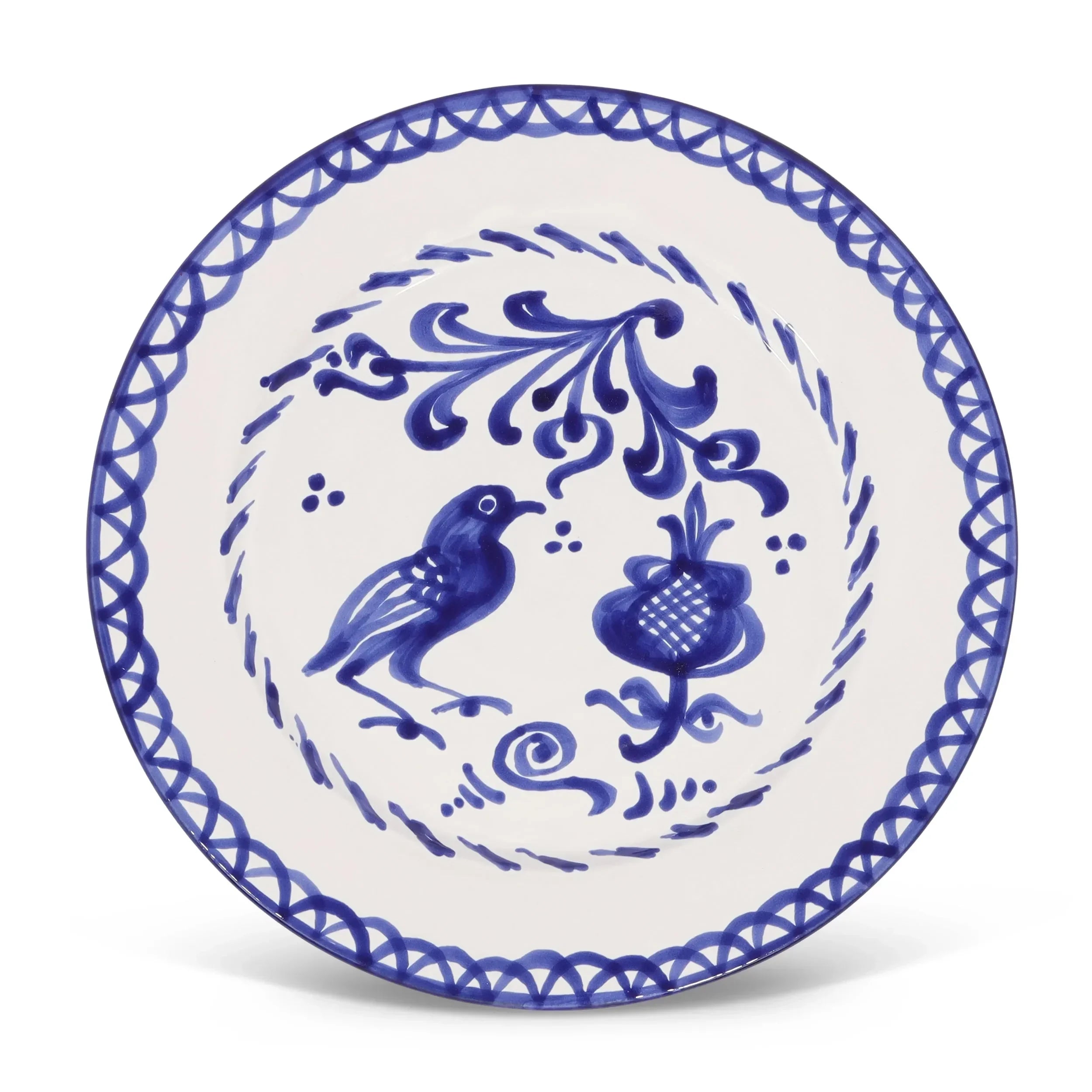 Dinner plate with hand painted designs - The Mayfair Hall