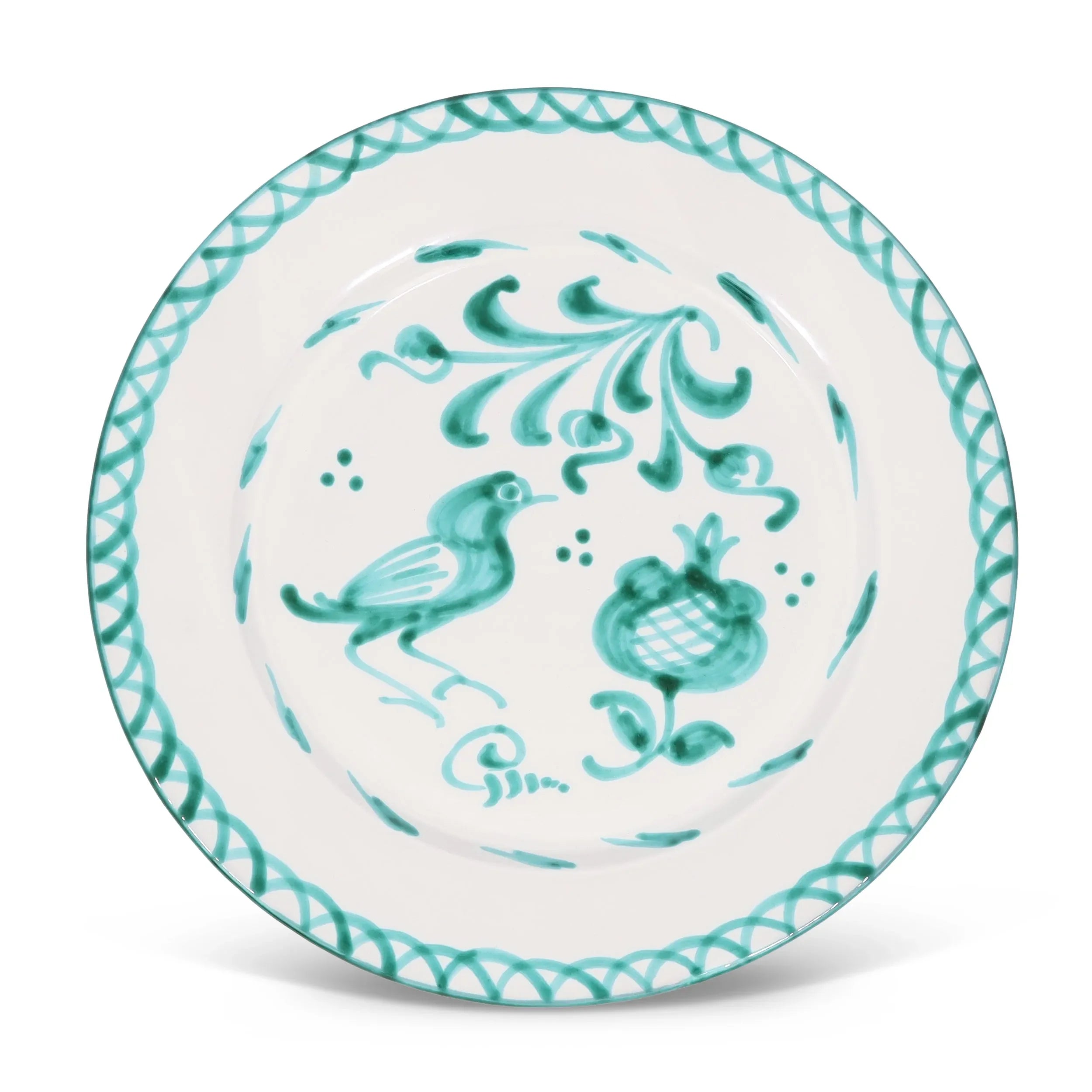 Dinner plate with hand painted designs - The Mayfair Hall