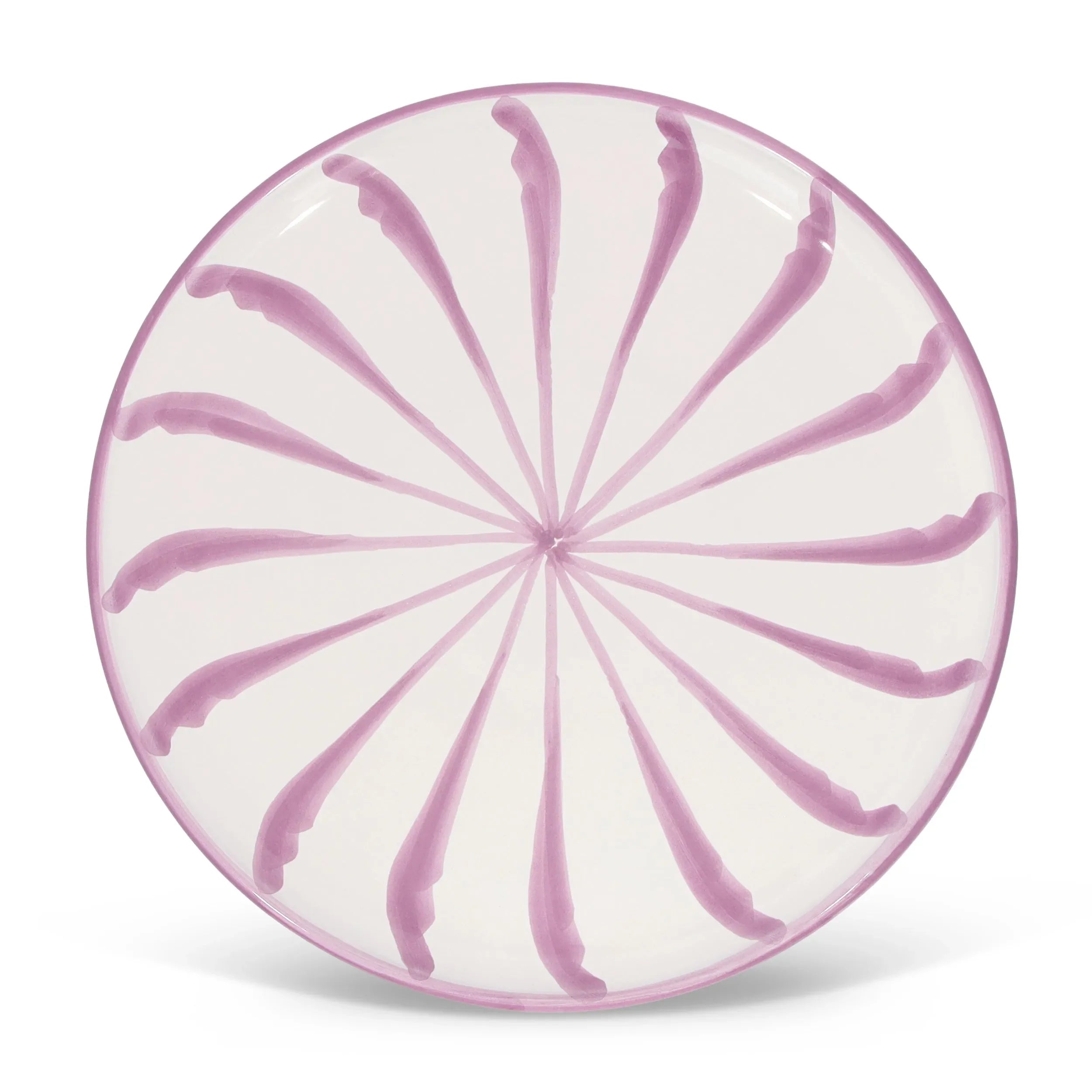 Dinner plate with candy cane stripes - The Mayfair Hall