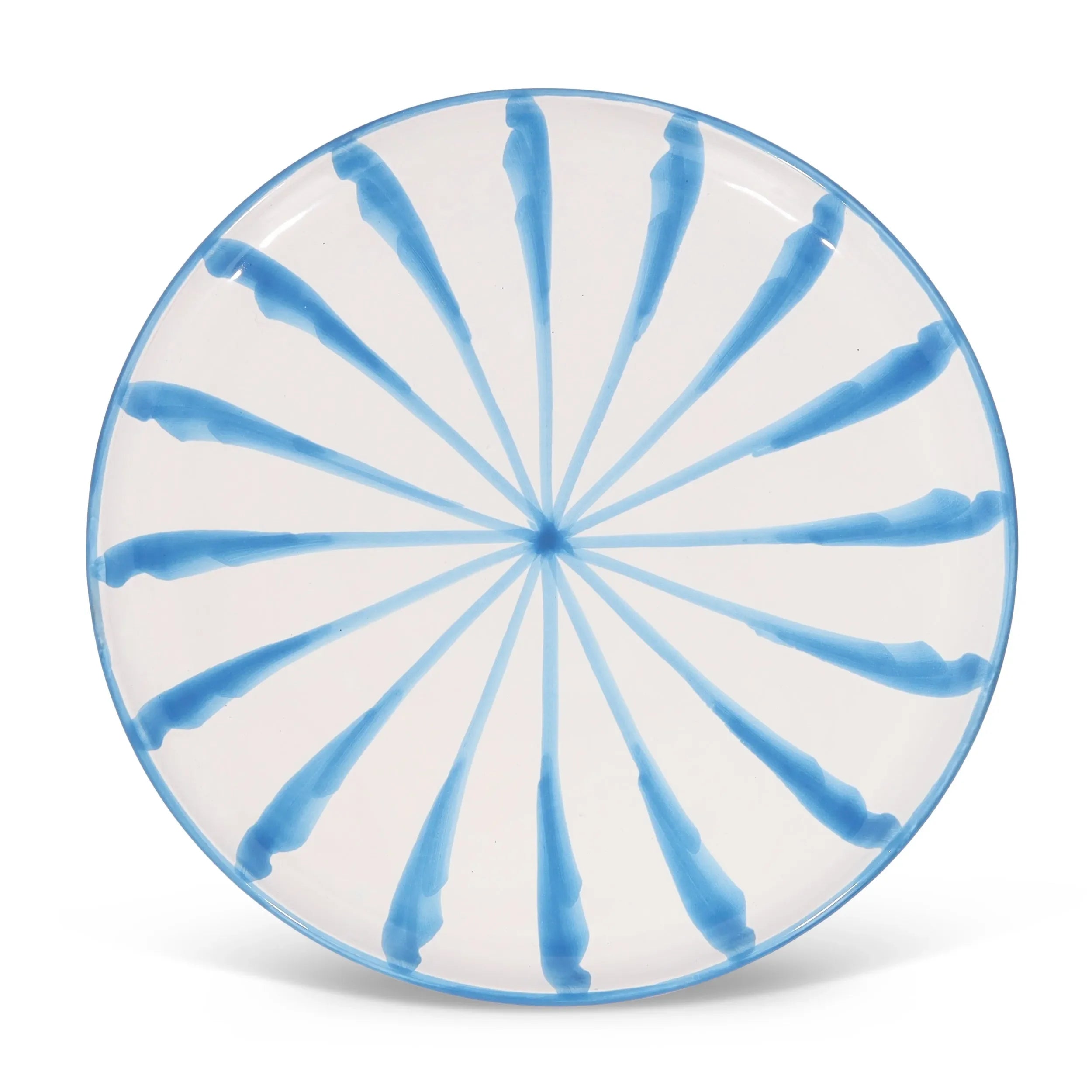 Dinner plate with candy cane stripes - The Mayfair Hall