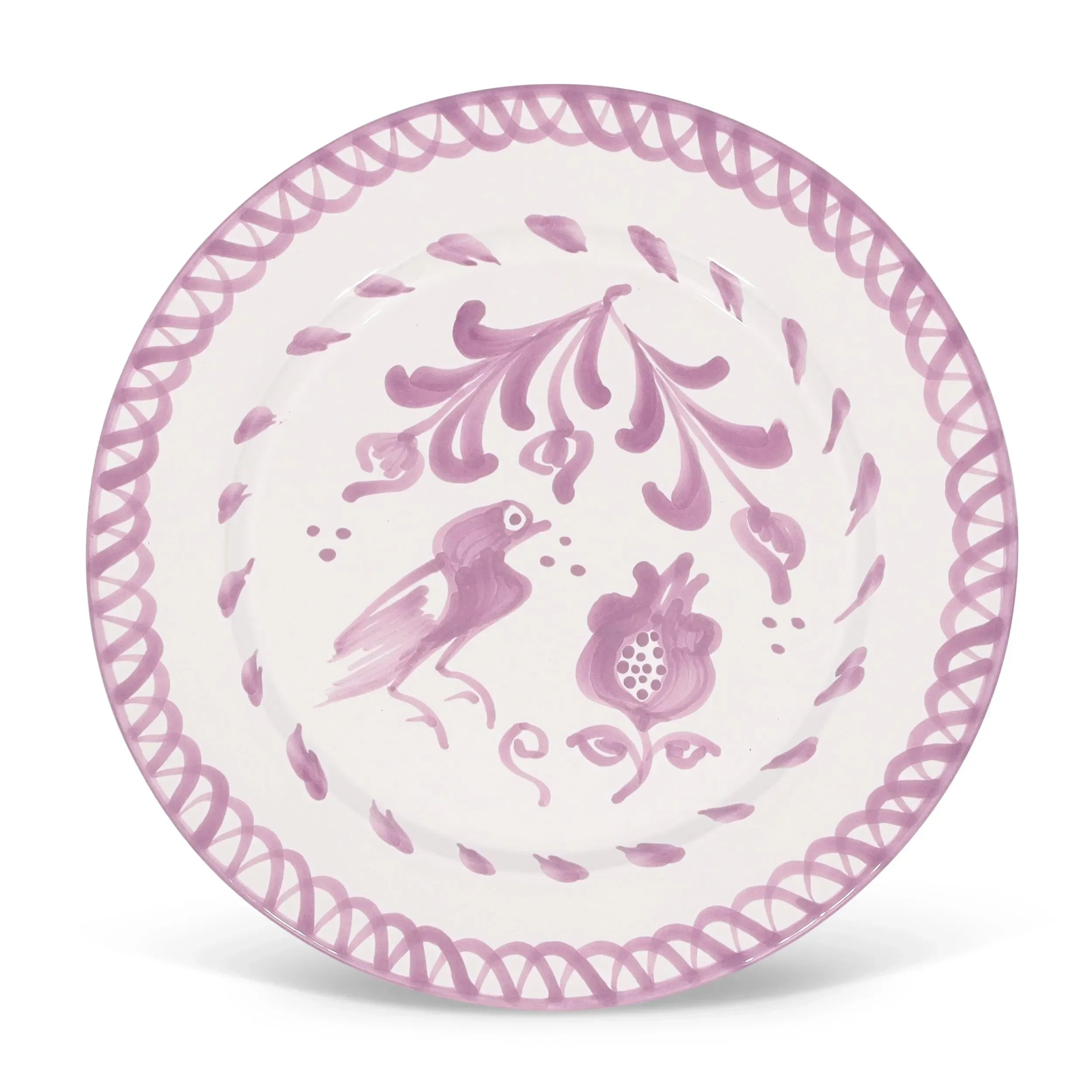 Dinner plate with hand painted designs - The Mayfair Hall