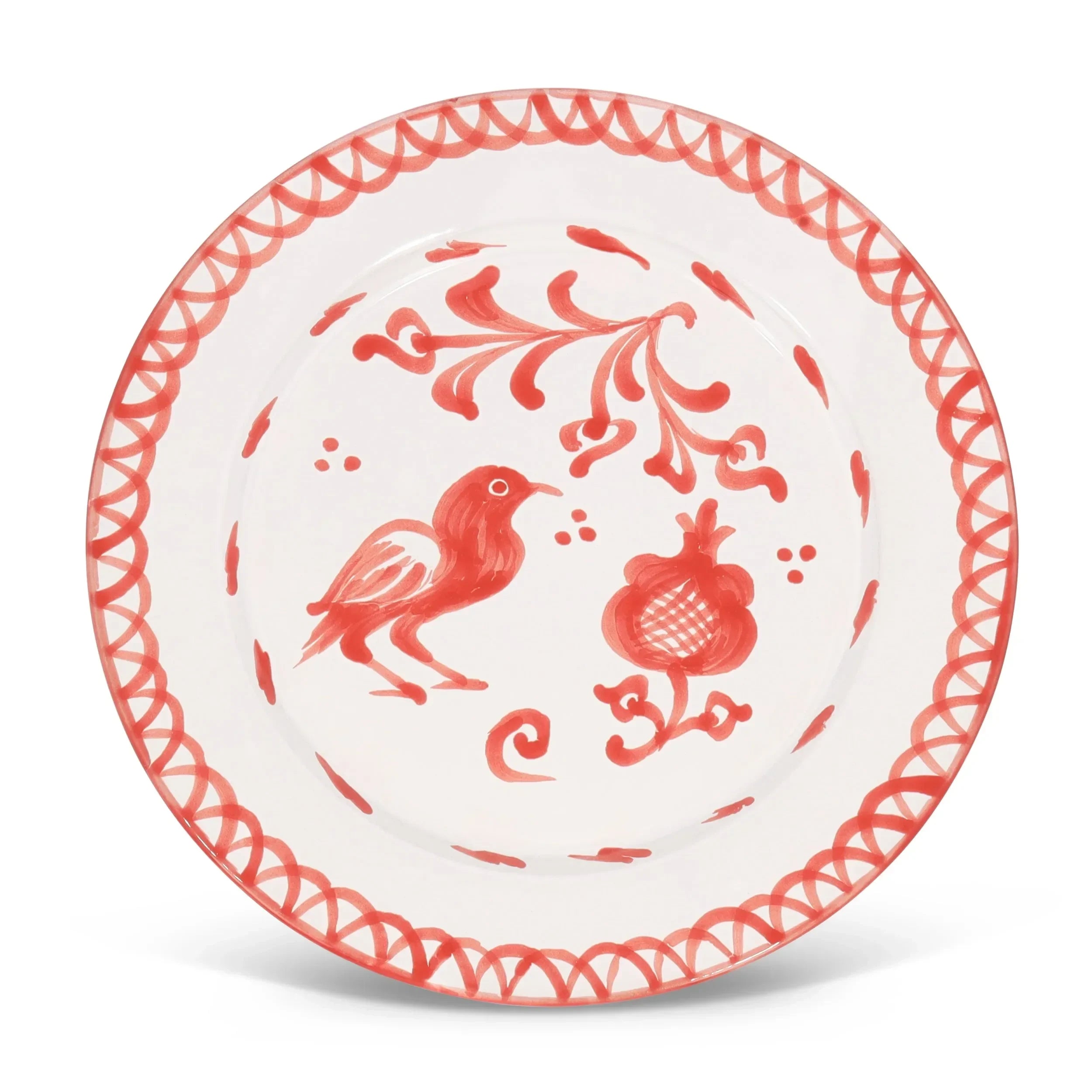 Dinner plate with hand painted designs - The Mayfair Hall