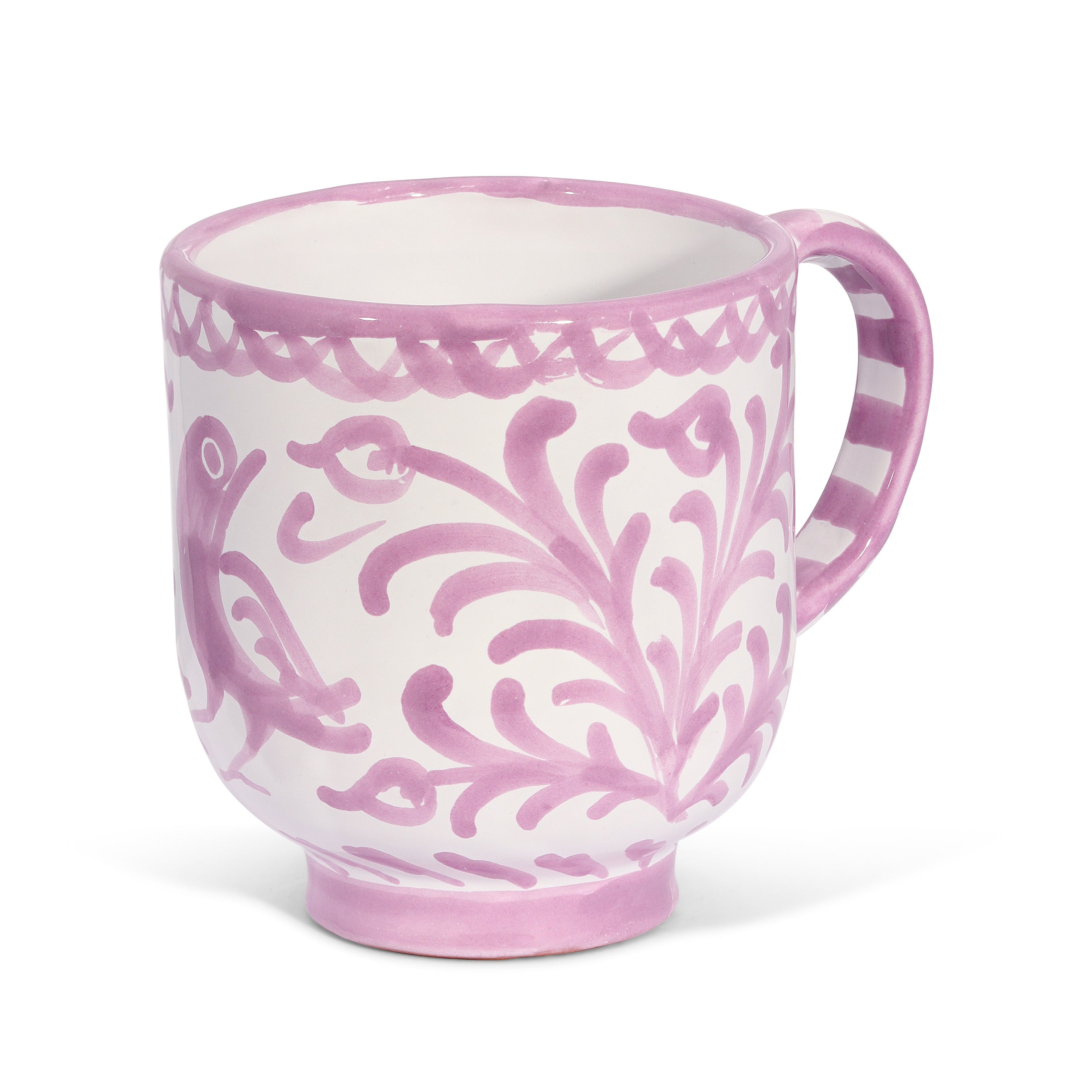 Mug with hand painted designs
