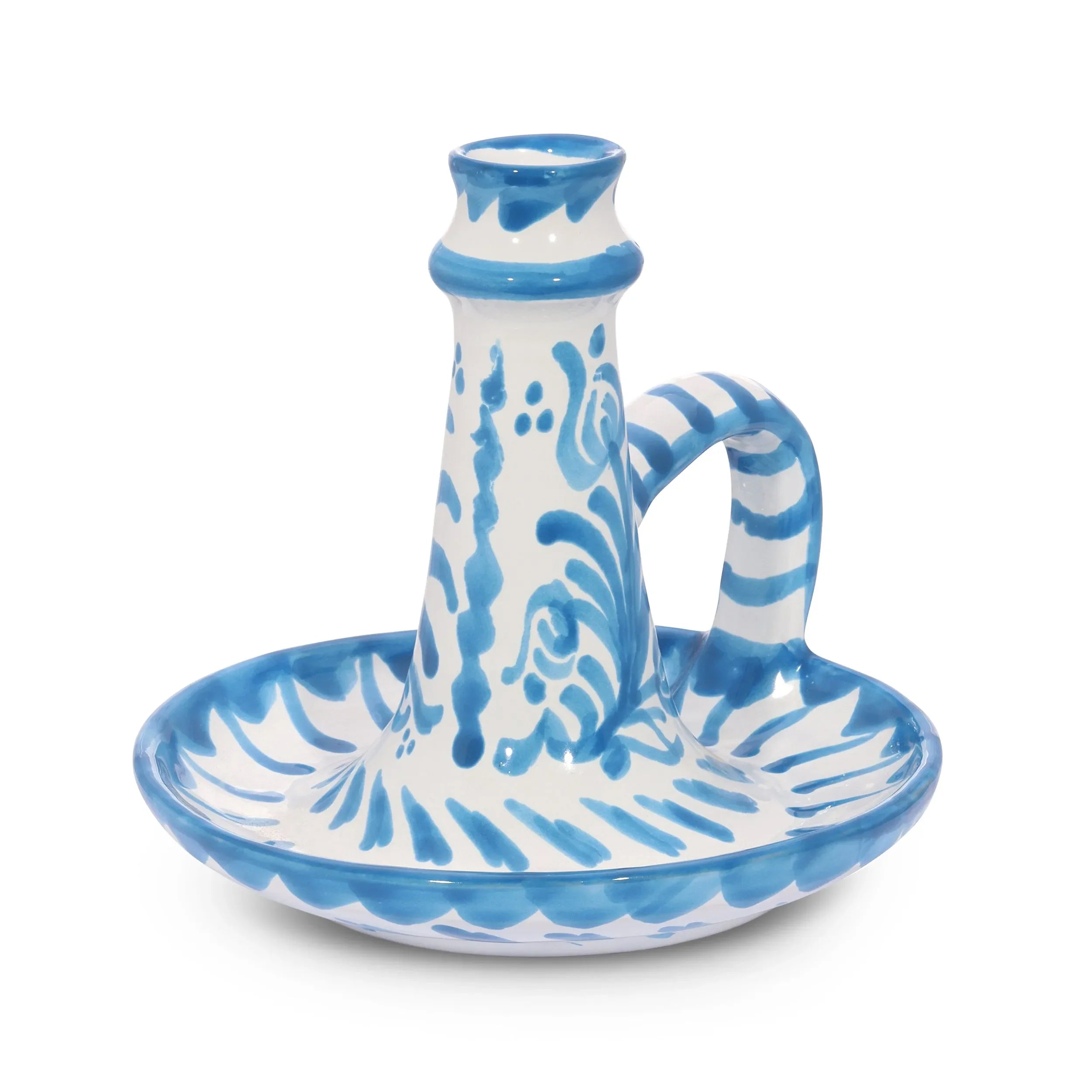 Candlestick with hand painted designs - The Mayfair Hall