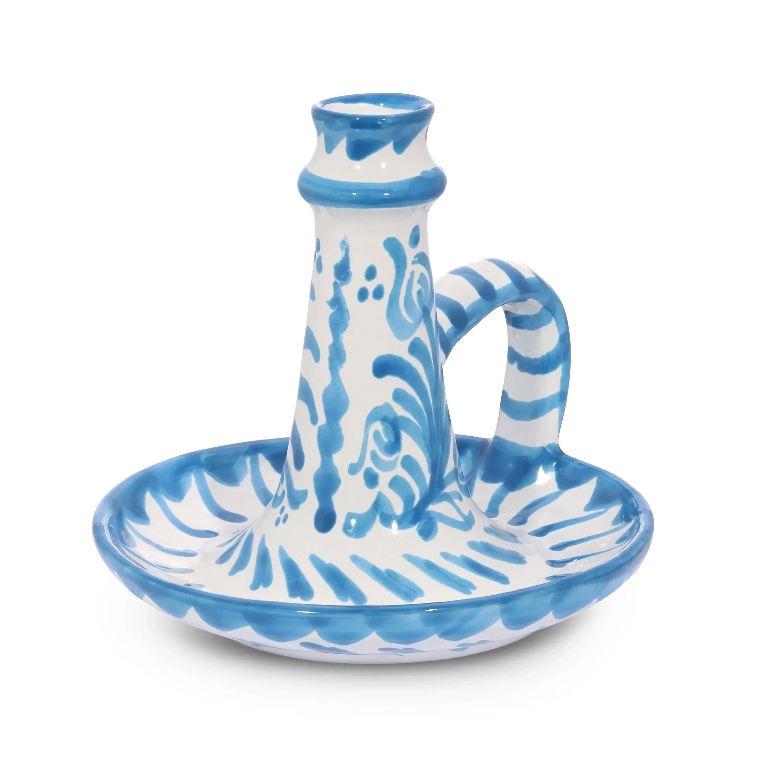 Candlestick with hand painted designs - The Mayfair Hall