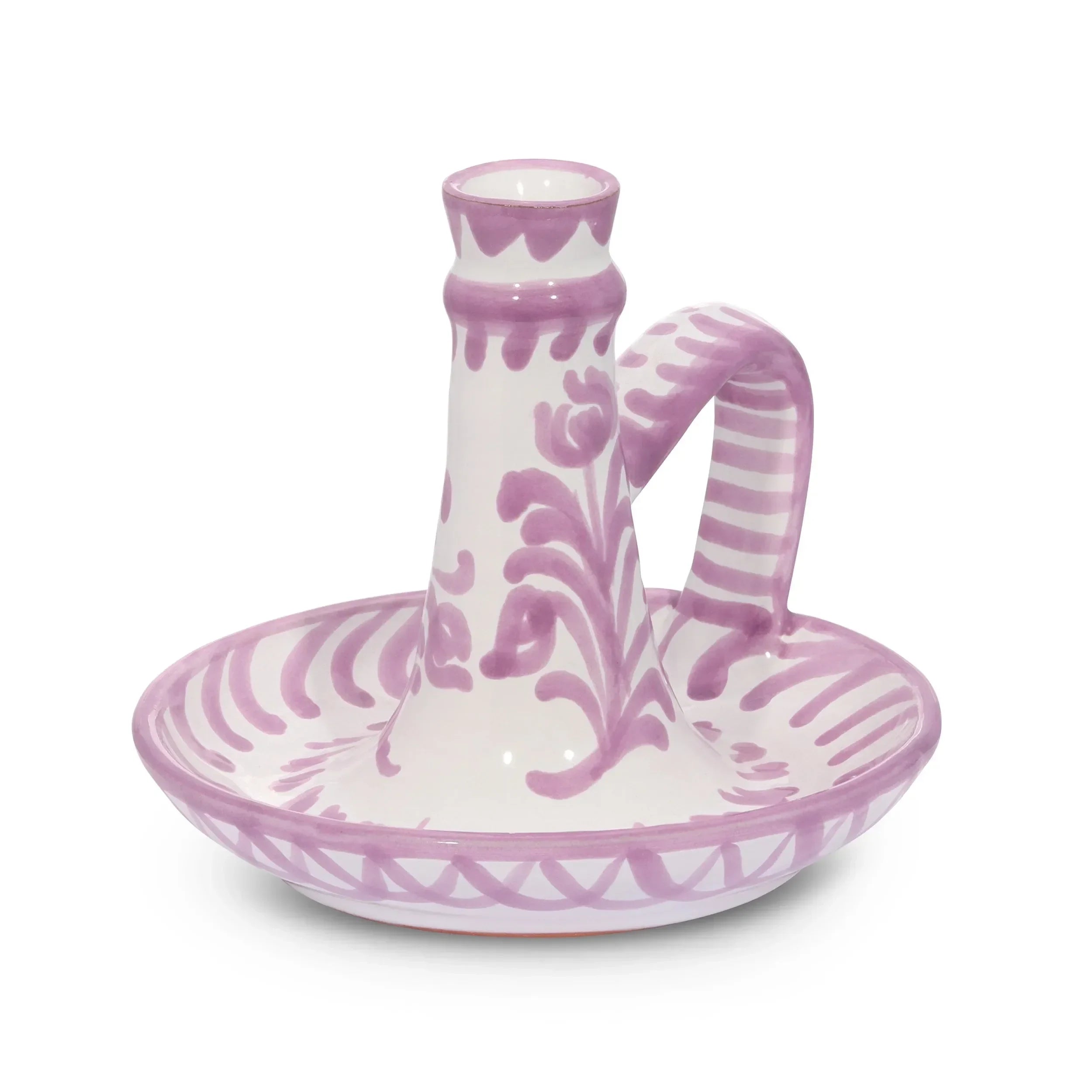 Candlestick with hand painted designs - The Mayfair Hall