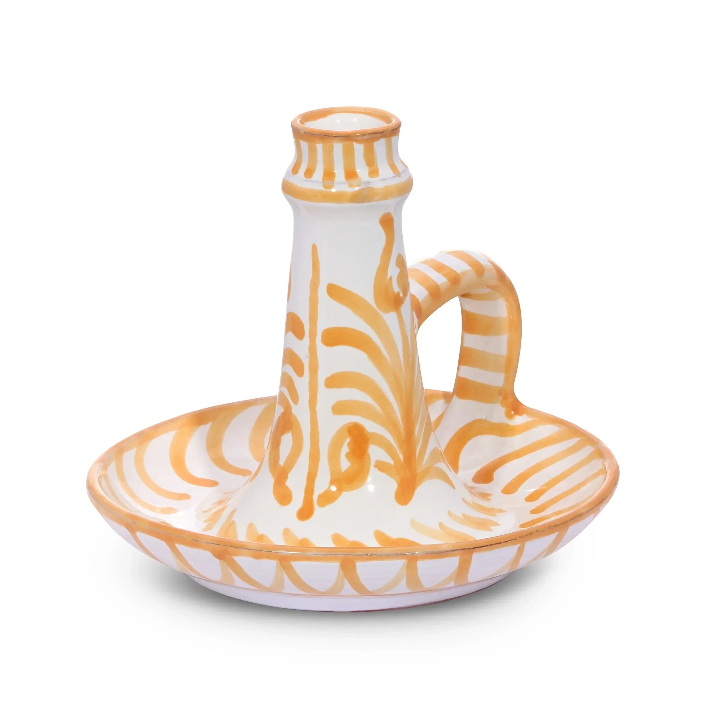 Candlestick with hand painted designs - The Mayfair Hall