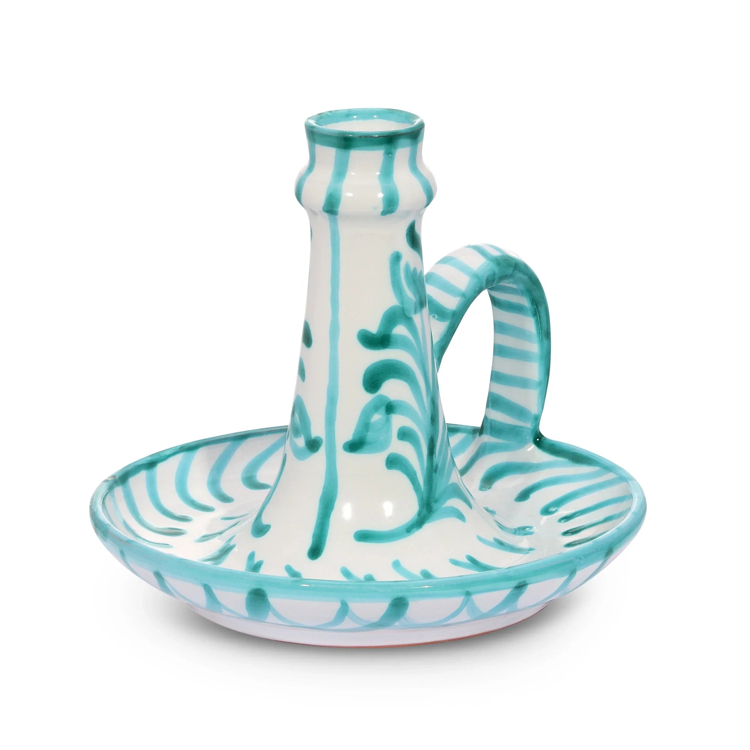 Candlestick with hand painted designs - The Mayfair Hall