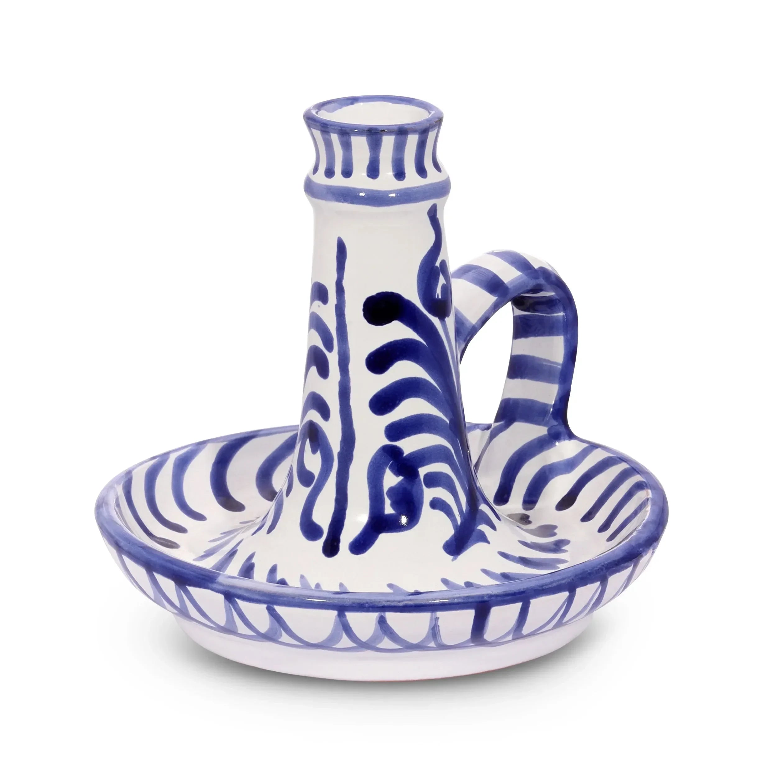 Candlestick with hand painted designs - The Mayfair Hall