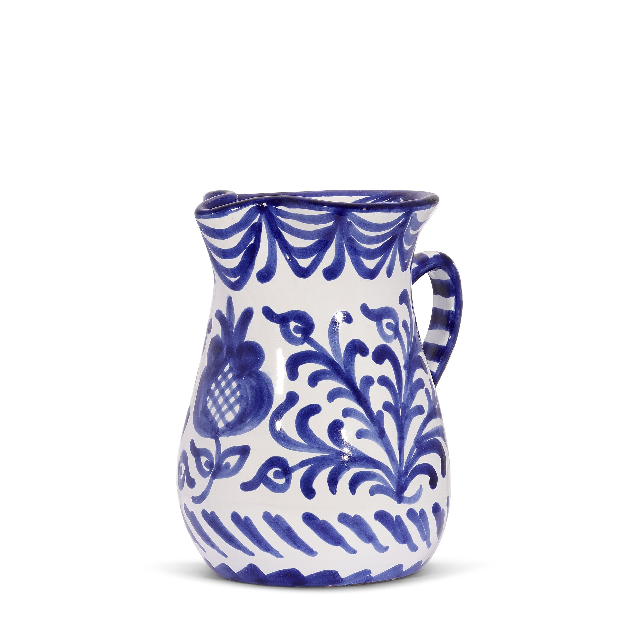 Small pitcher with hand painted designs