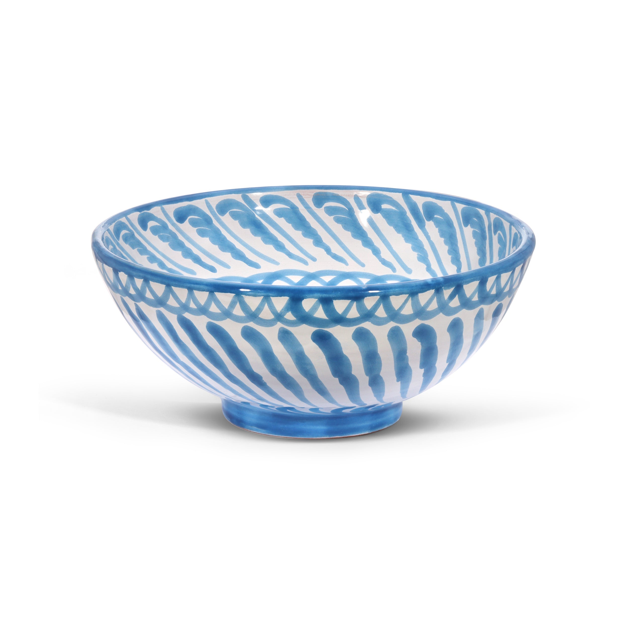 Medium bowl with hand painted designs