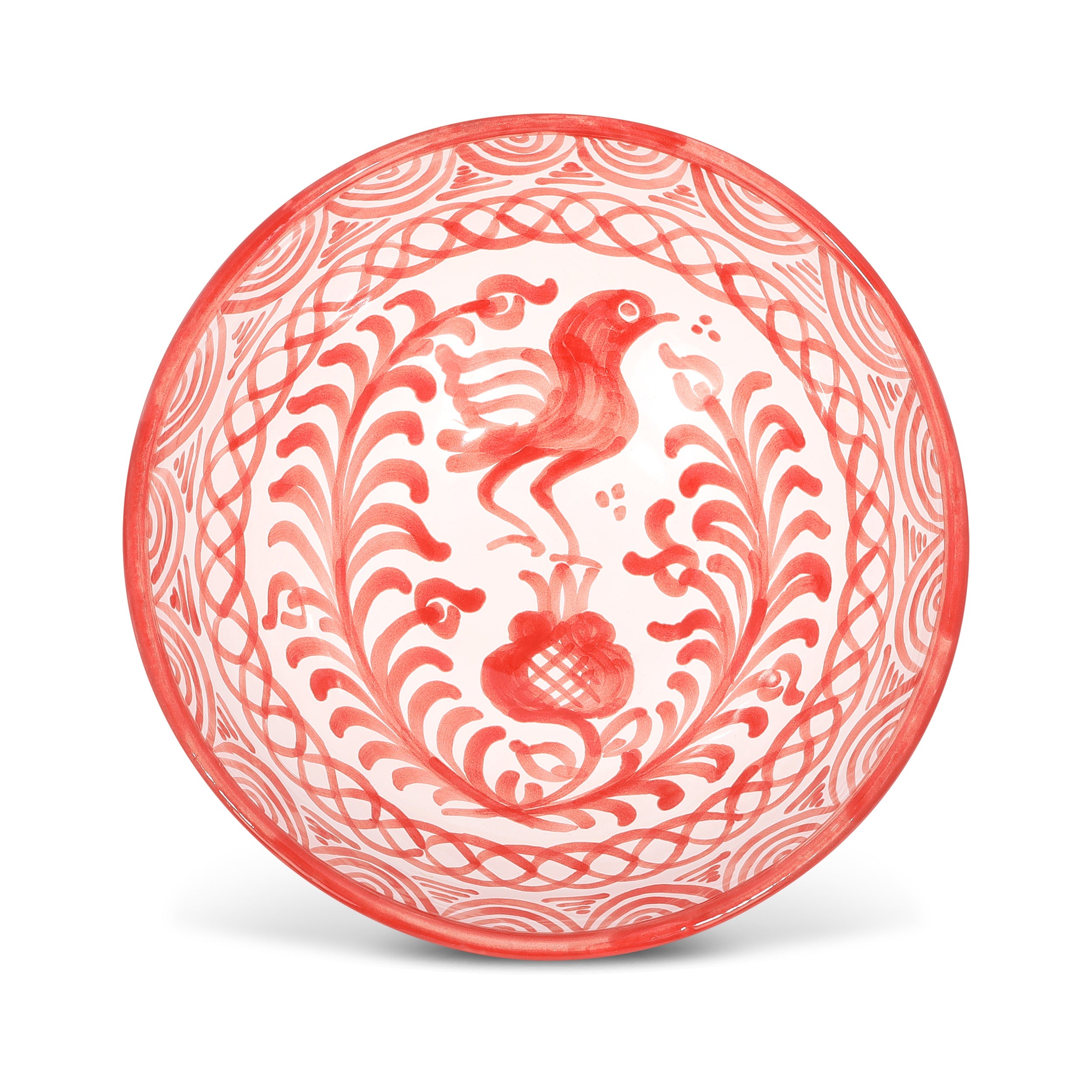 Medium bowl with hand painted designs