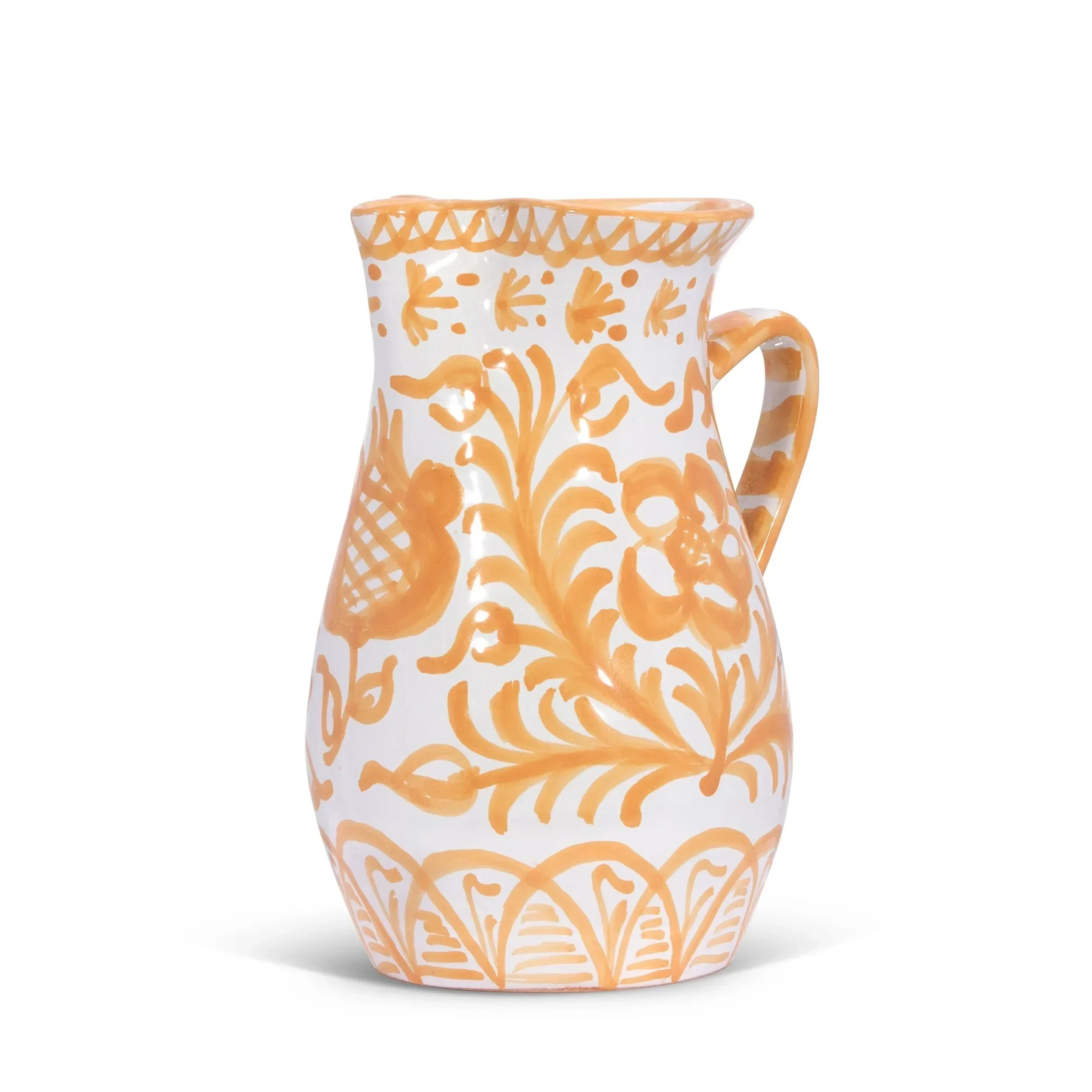Medium pitcher with hand painted designs - The Mayfair Hall