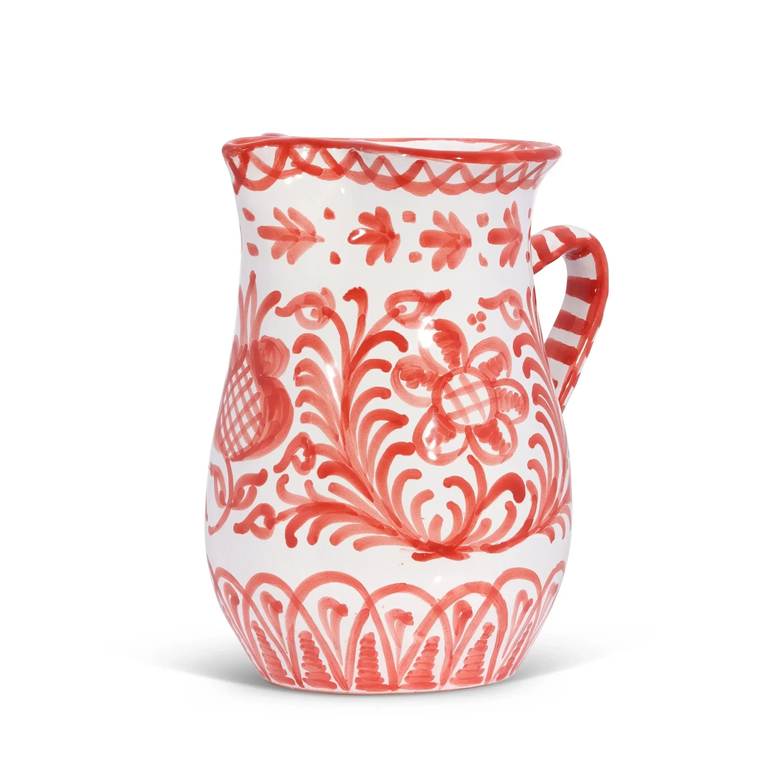 Medium pitcher with hand painted designs - The Mayfair Hall