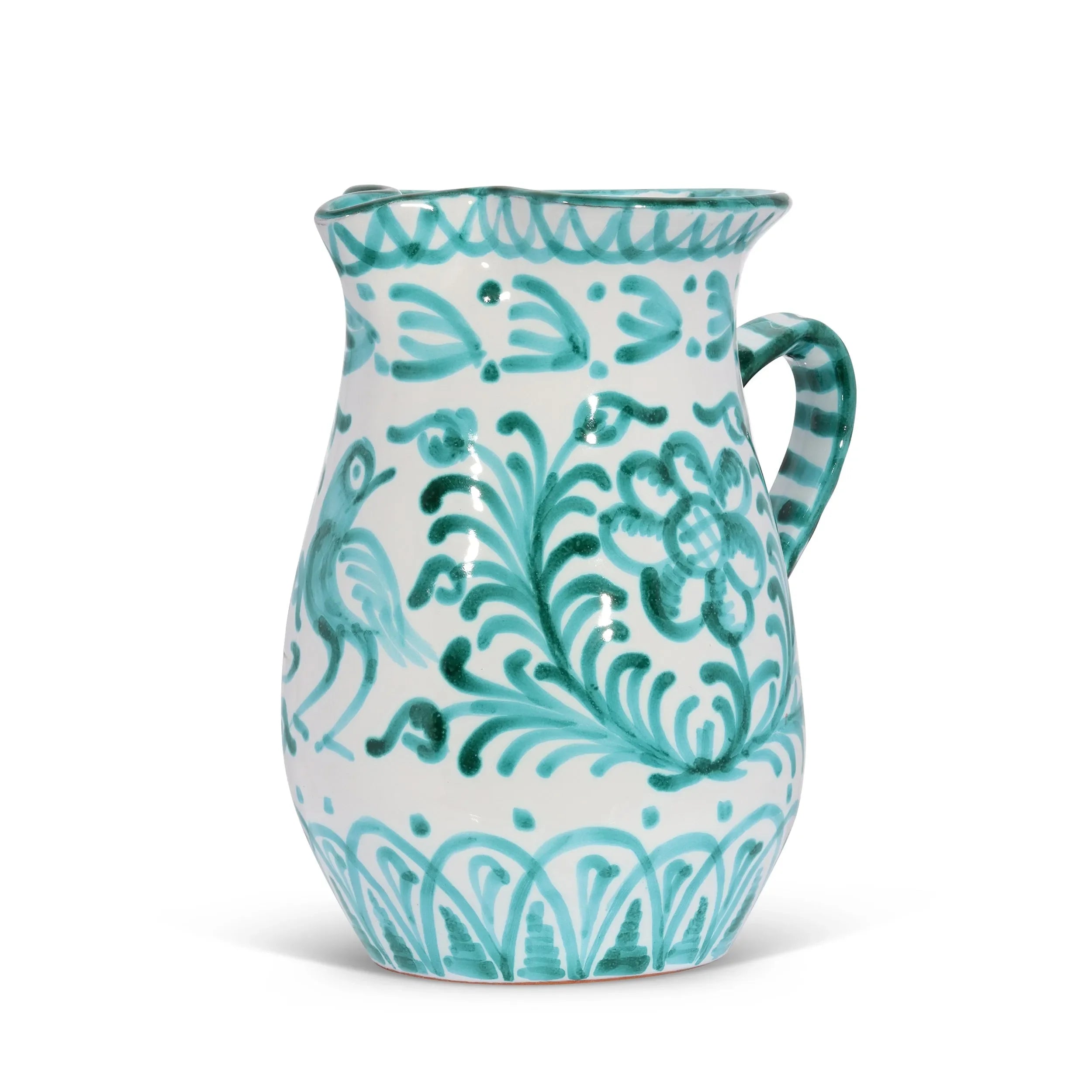 Medium pitcher with hand painted designs - The Mayfair Hall