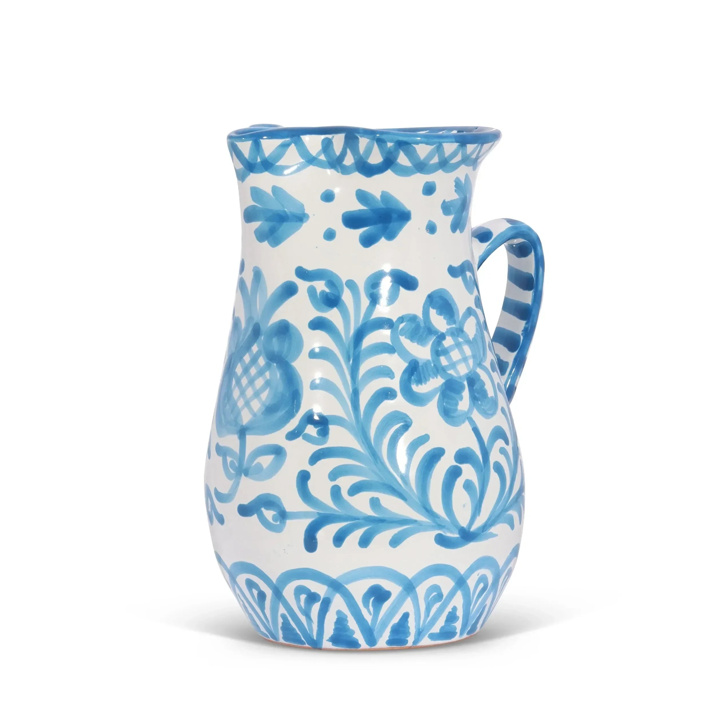 Medium pitcher with hand painted designs - The Mayfair Hall