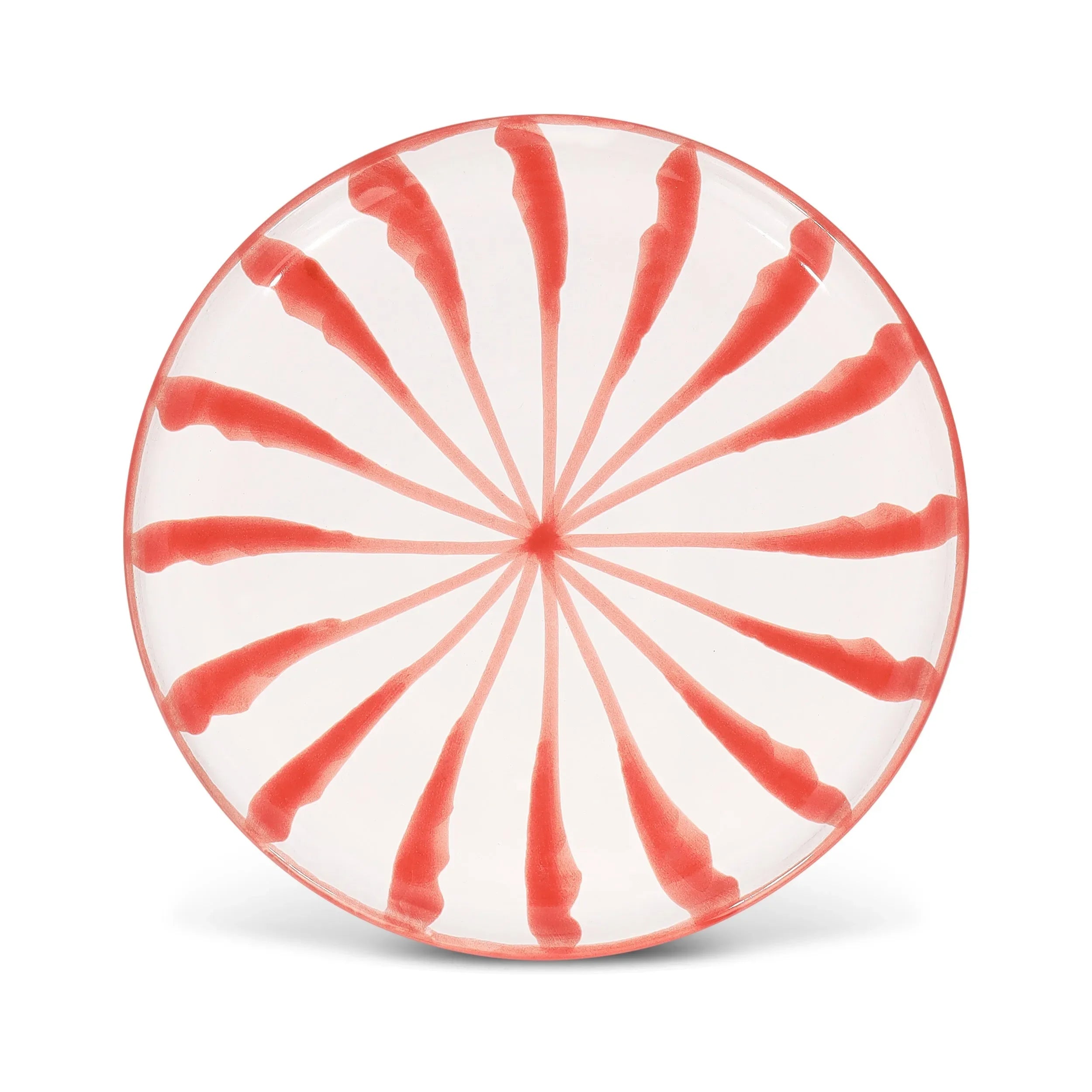 Salad plate with candy cane stripes - The Mayfair Hall
