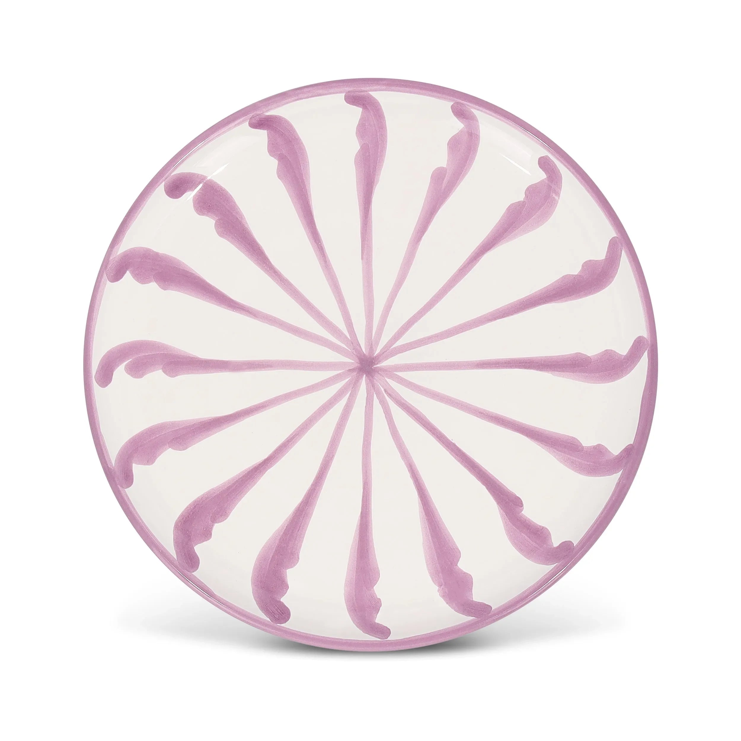 Salad plate with candy cane stripes - The Mayfair Hall