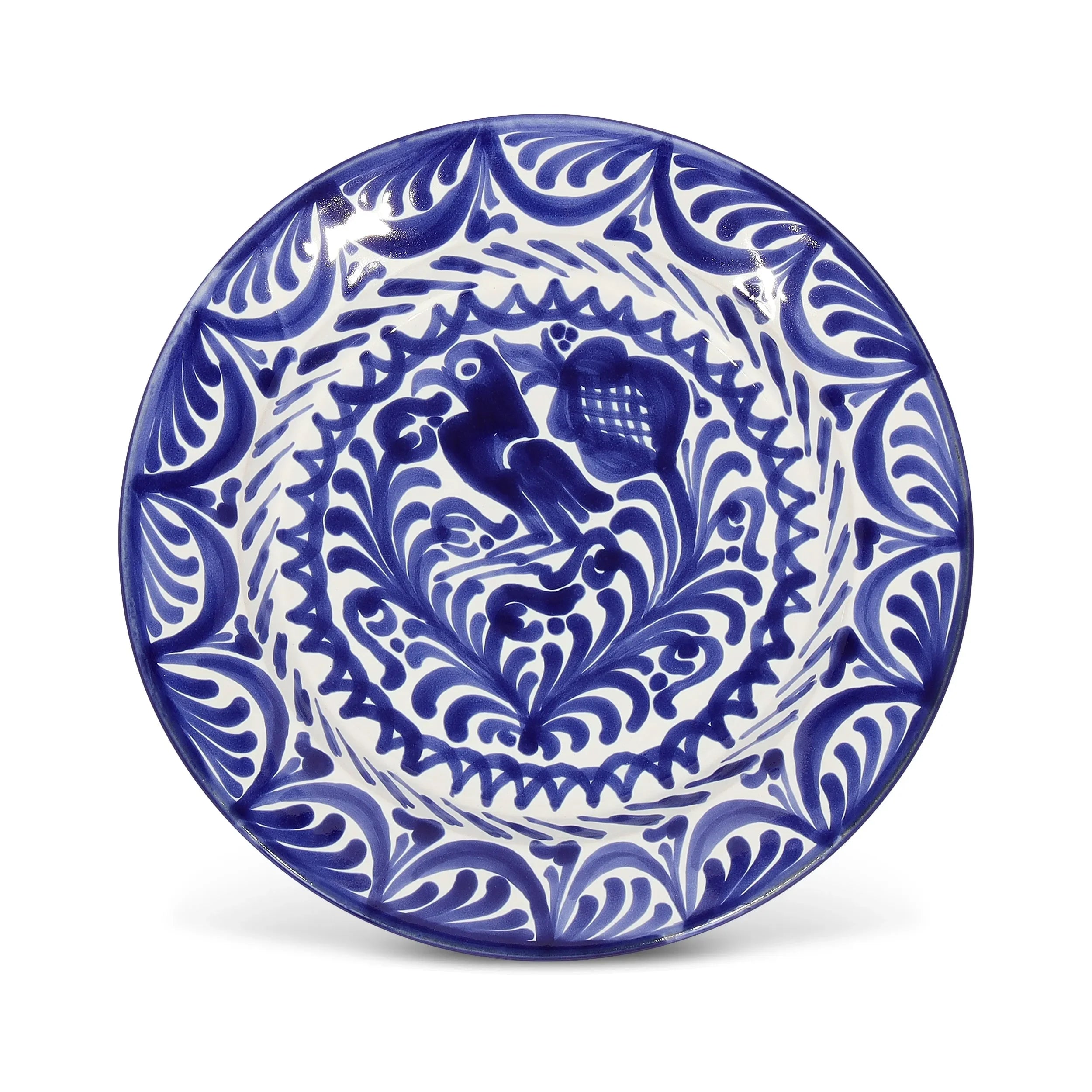 Salad plate with hand painted designs - The Mayfair Hall