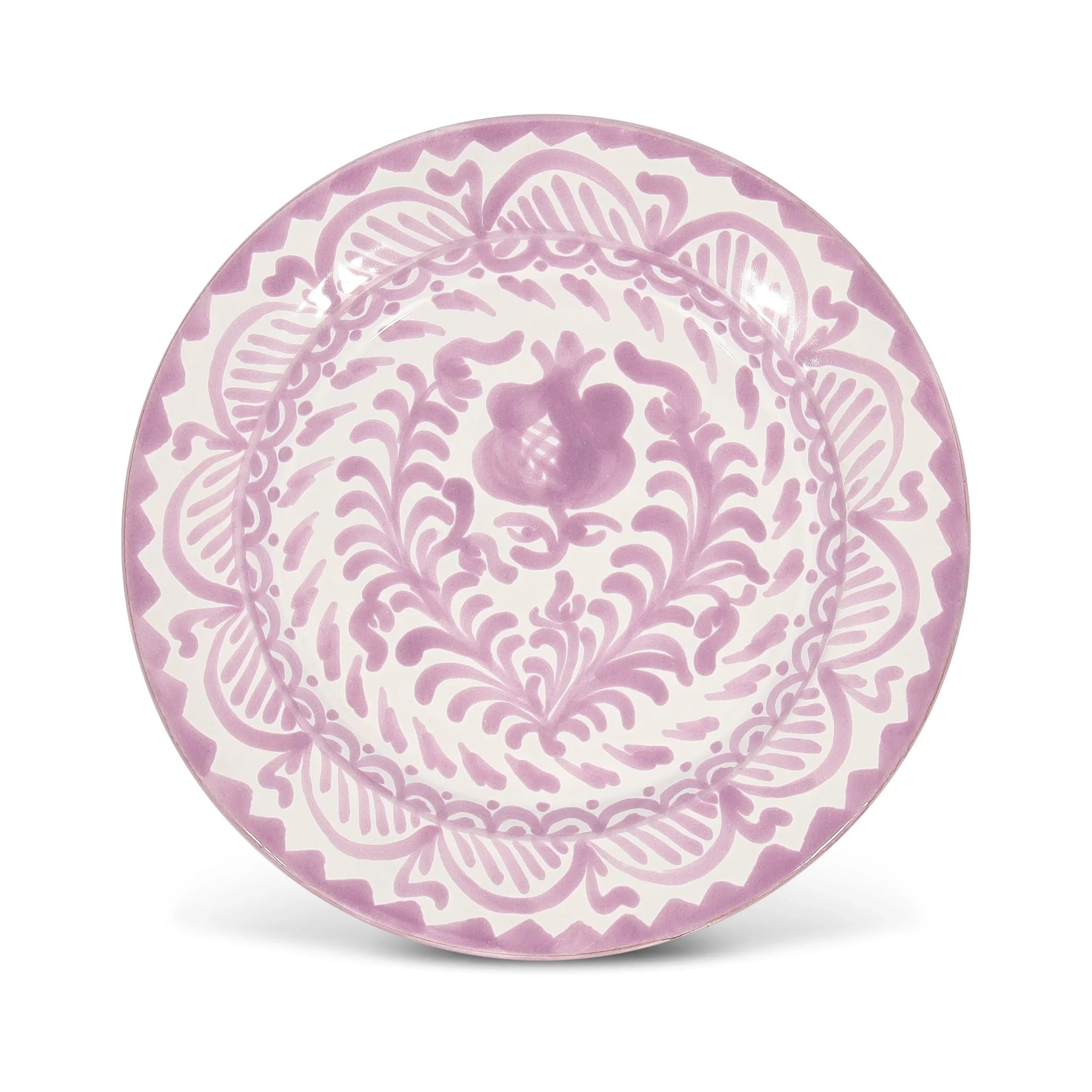 Salad plate with hand painted designs - The Mayfair Hall