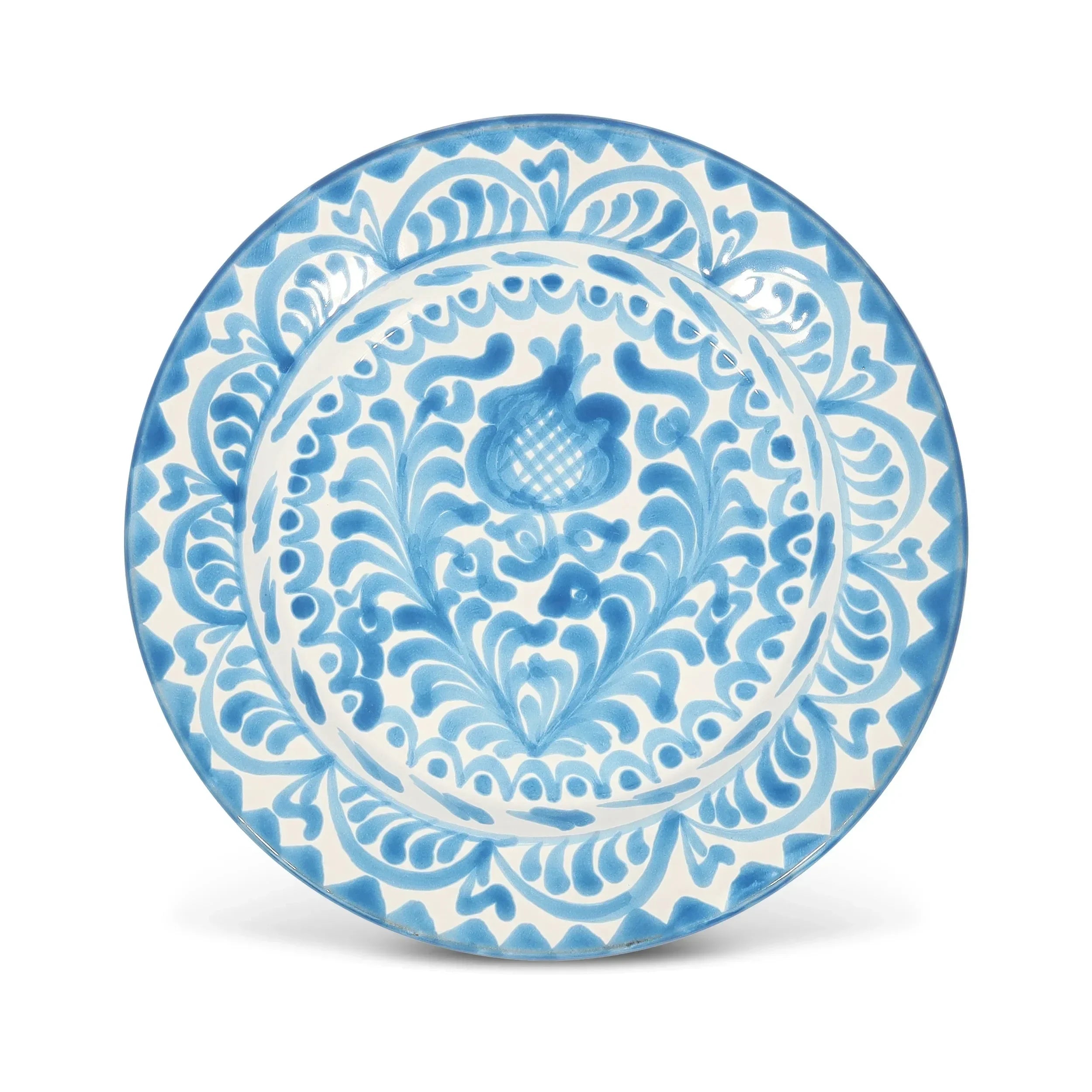 Salad plate with hand painted designs - The Mayfair Hall