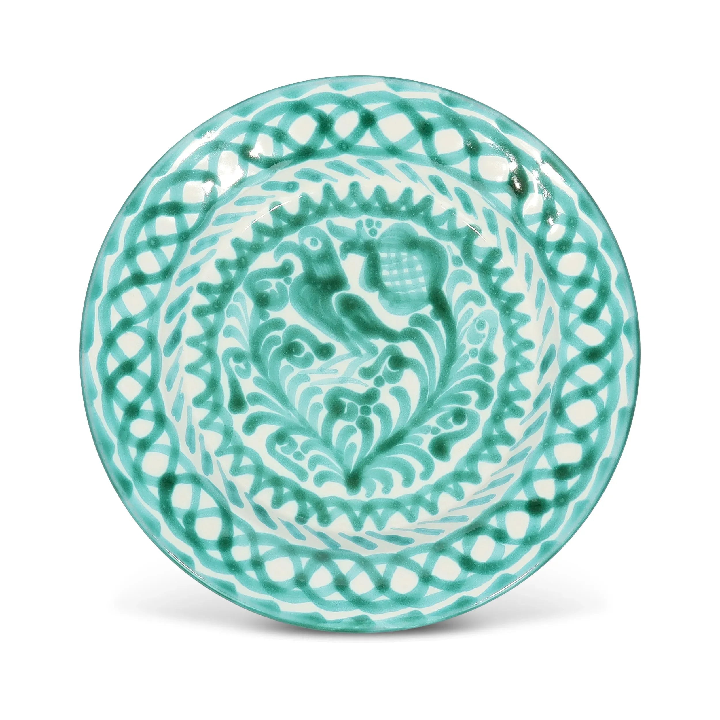 Salad plate with hand painted designs - The Mayfair Hall