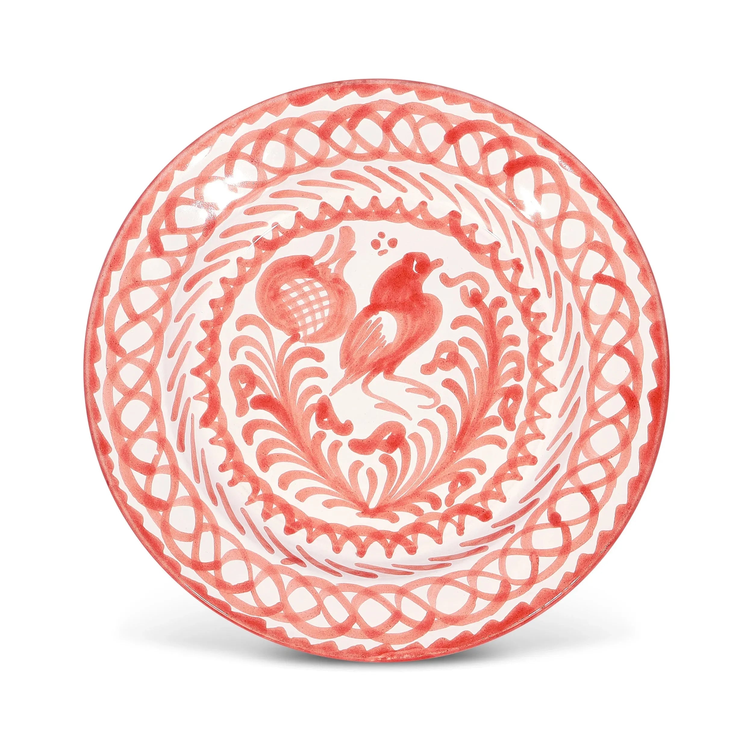 Salad plate with hand painted designs - The Mayfair Hall