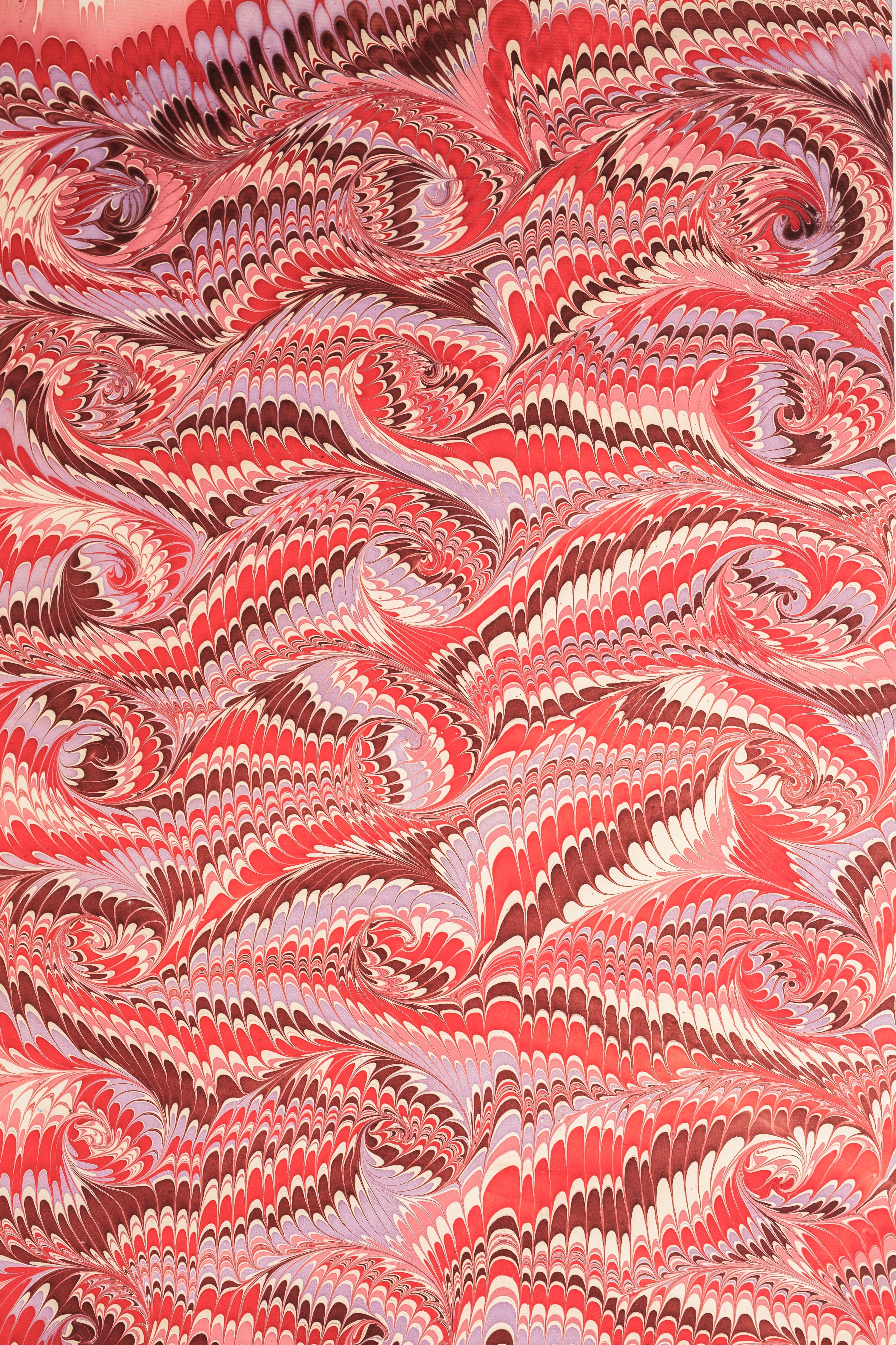 Hand Marbled Florentine Pink Gift Wrapping Paper Sheets - Pack of 5