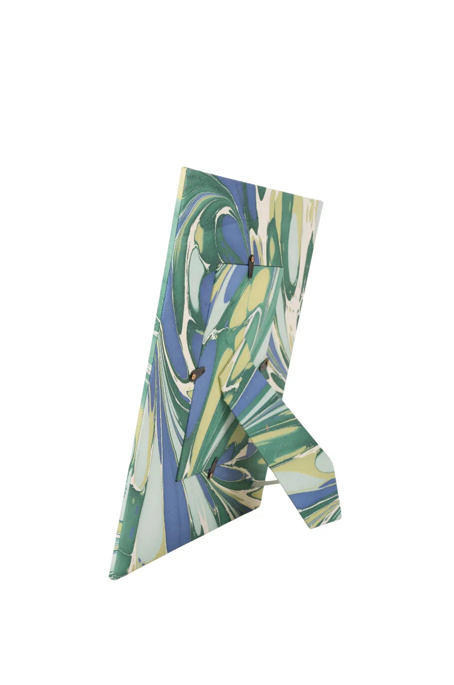 Green and Blue Hand-Marbled Large Wall Picture Frame, 5x7 - The Mayfair Hall