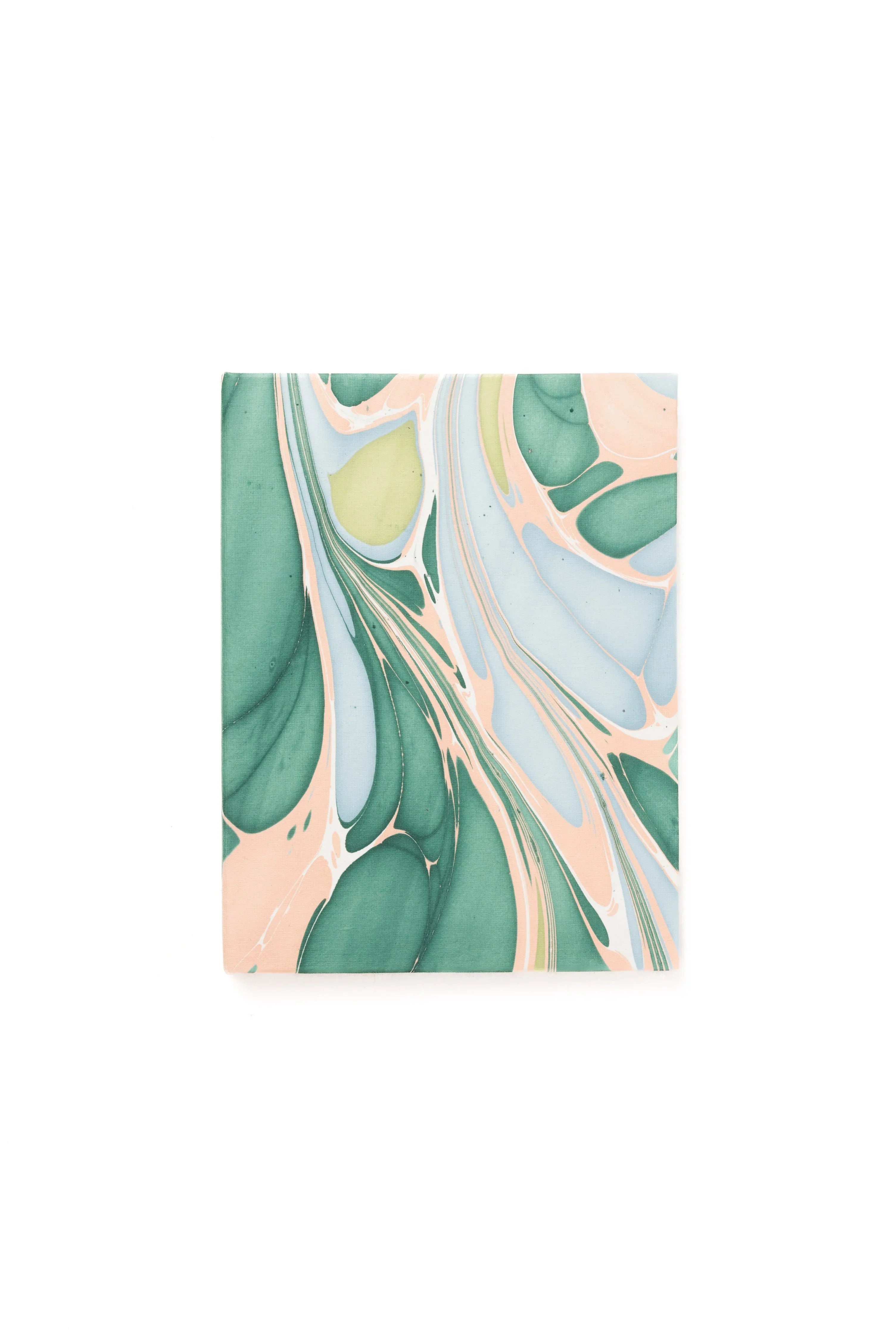 Hand Marbled Picture Frame Folding Book, 4x6 in Green and Pink - The Mayfair Hall