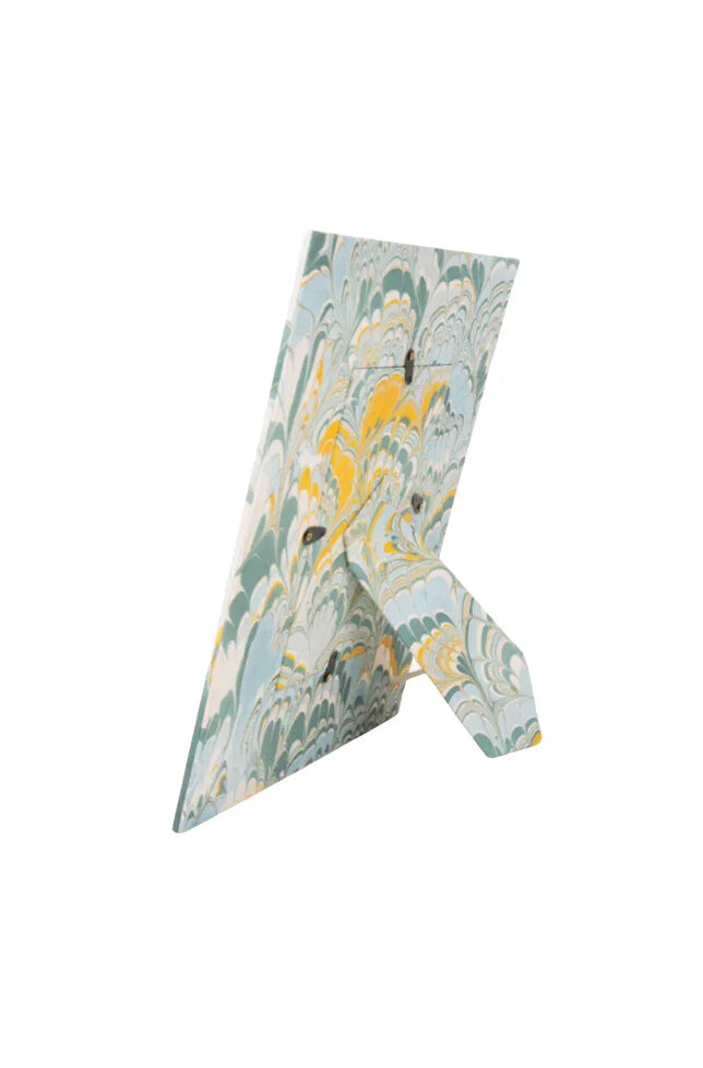 Blue Hand-Marbled Large Wall Picture Frame, 5x7 - The Mayfair Hall