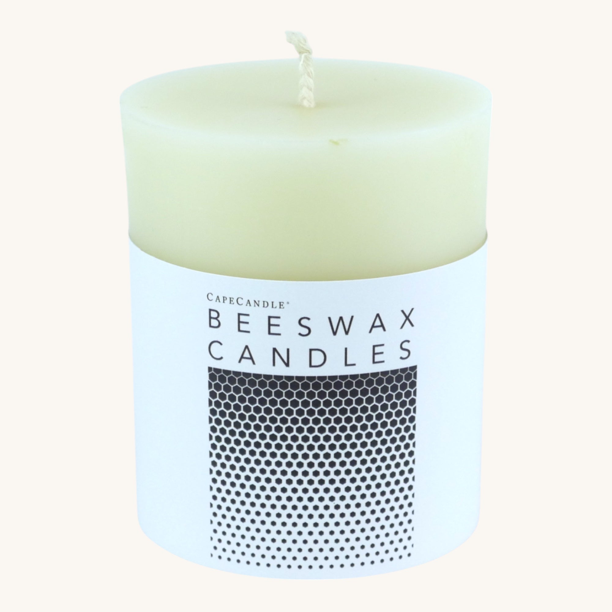 Beeswax Ivory Pillar Candle - 3x4 inch
