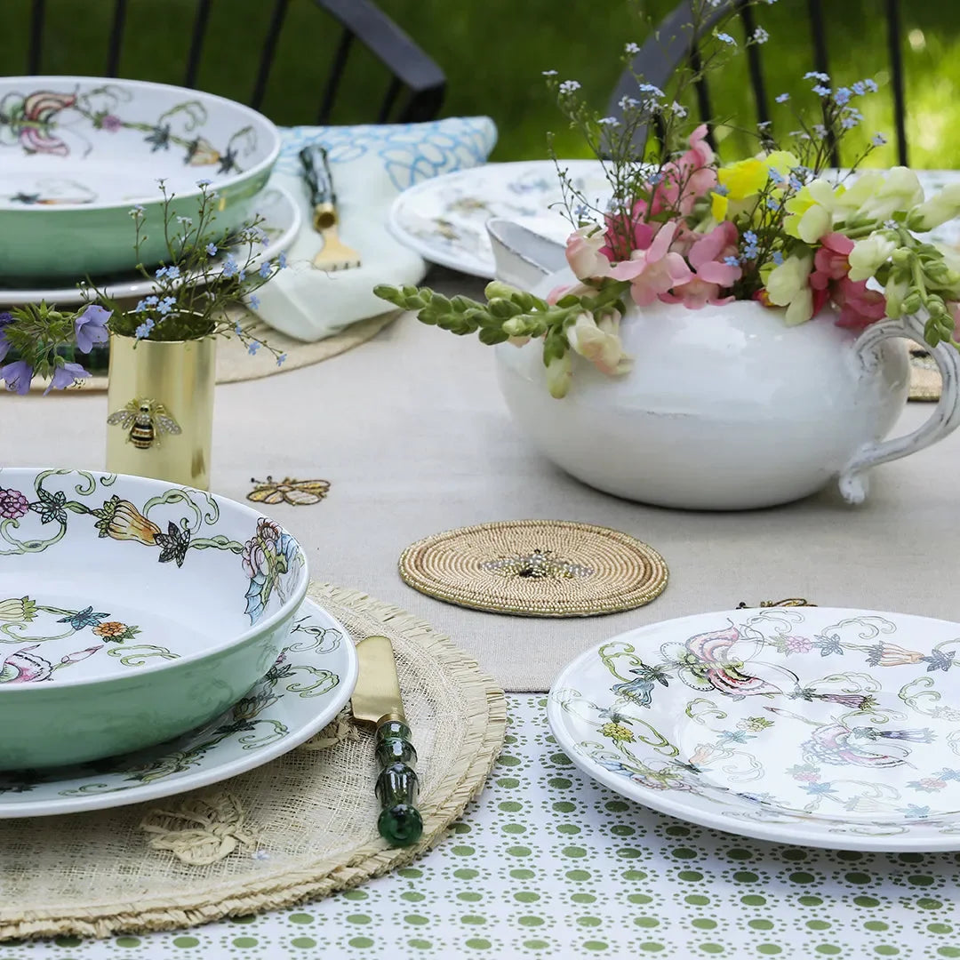 Dot print tablecloth, green - The Mayfair Hall