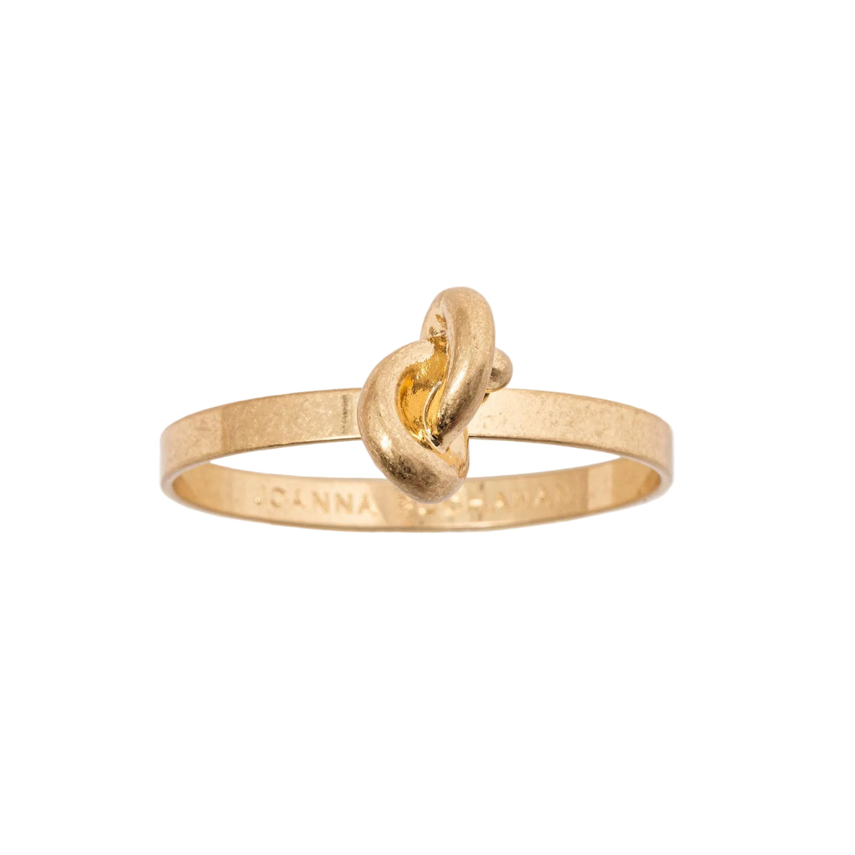 Knot Brass Napkin Rings in Worn Gold by Joanna Buchanan — Set of 8