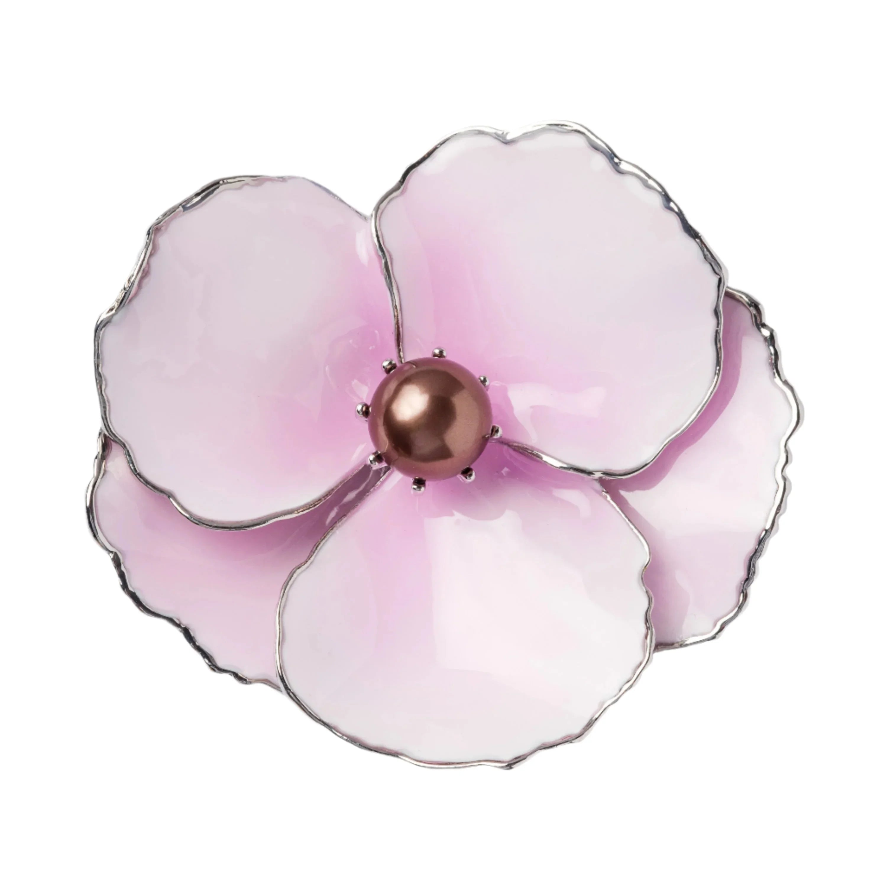 Enamel flower napkin rings, pink, set of four - The Mayfair Hall