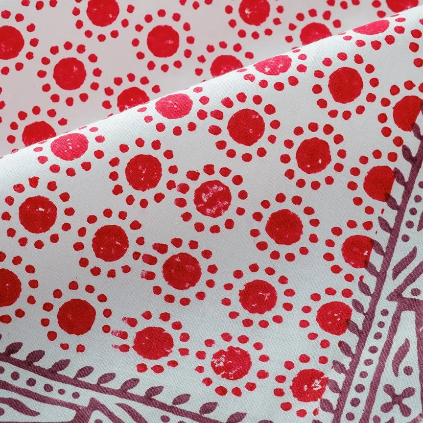 Dot print tablecloth, red - The Mayfair Hall