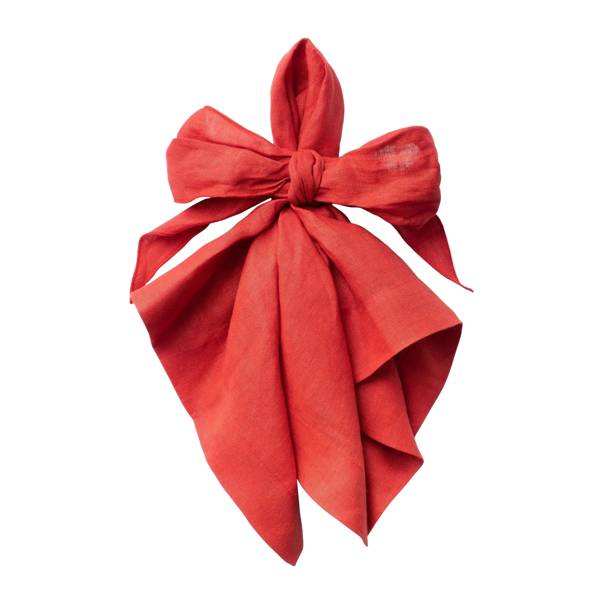 Bow Berry Red Linen Napkin (Set of 2)