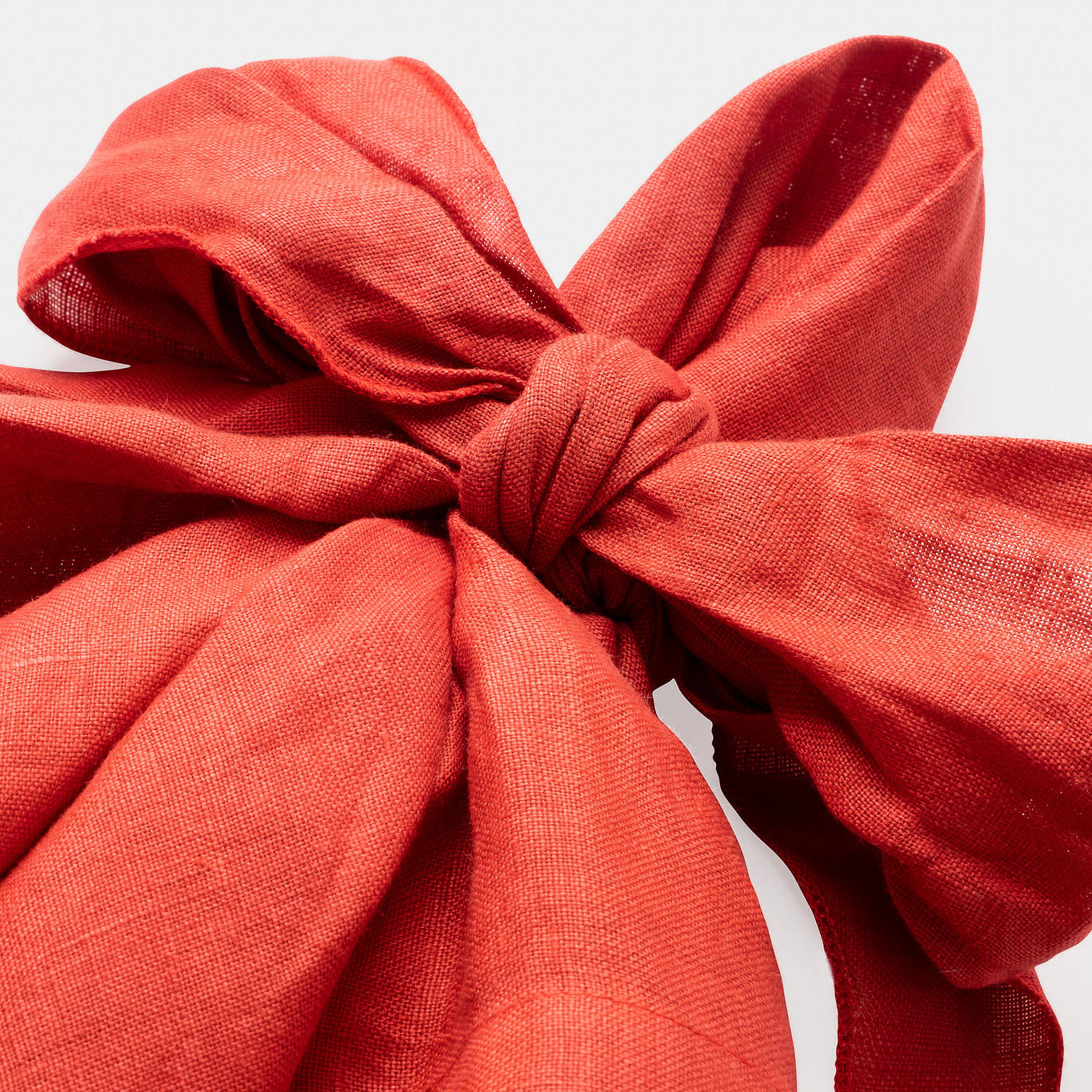 Bow Berry Red Linen Napkin (Set of 2)