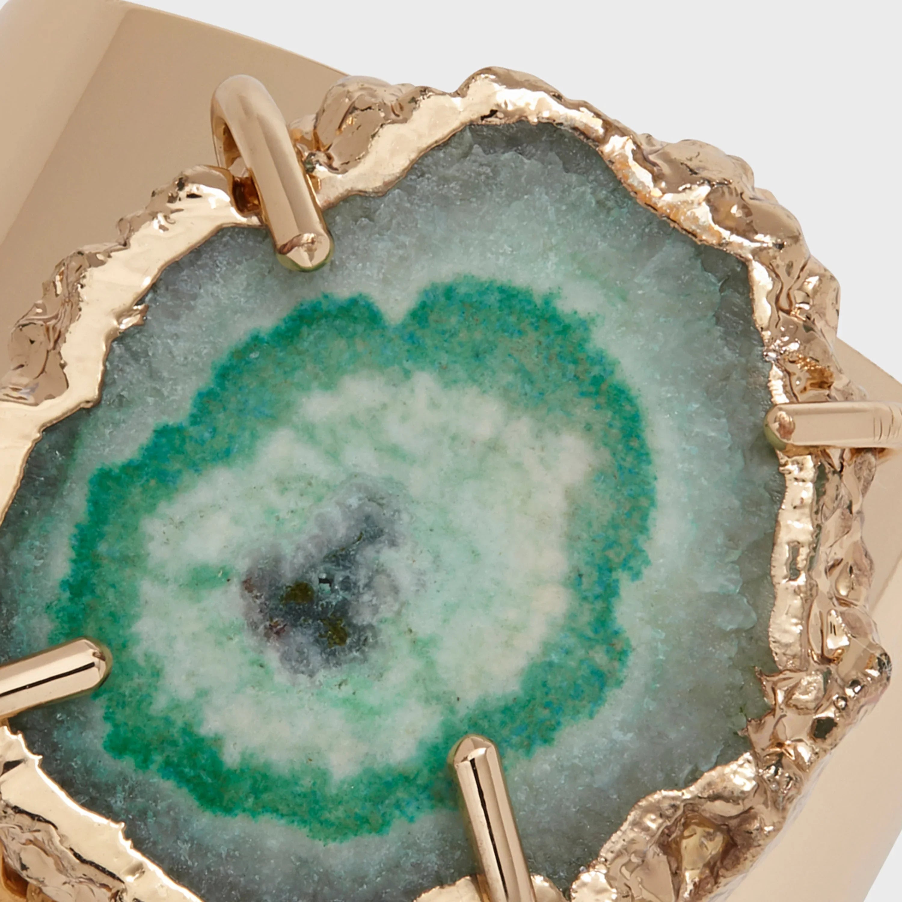 Crystal quartz napkin rings, seafoam, set of two - The Mayfair Hall