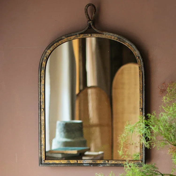 Antique Style Dark Iron Mirror - The Mayfair Hall