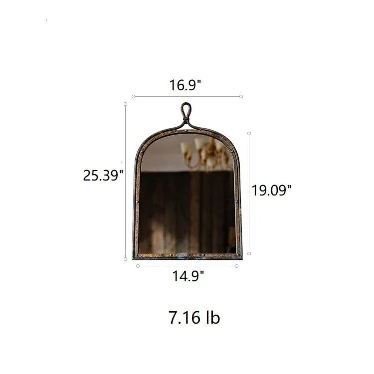 Antique Style Dark Iron Mirror - The Mayfair Hall