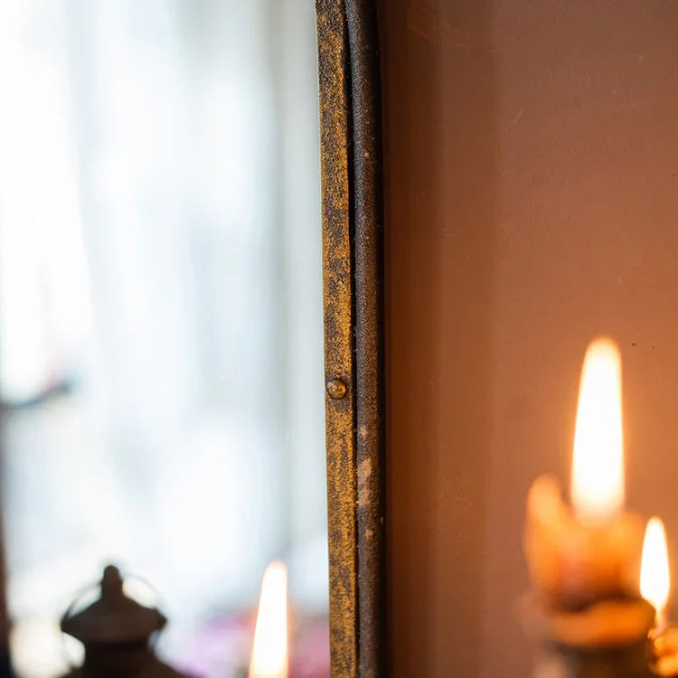 Antique Style Dark Iron Mirror - The Mayfair Hall