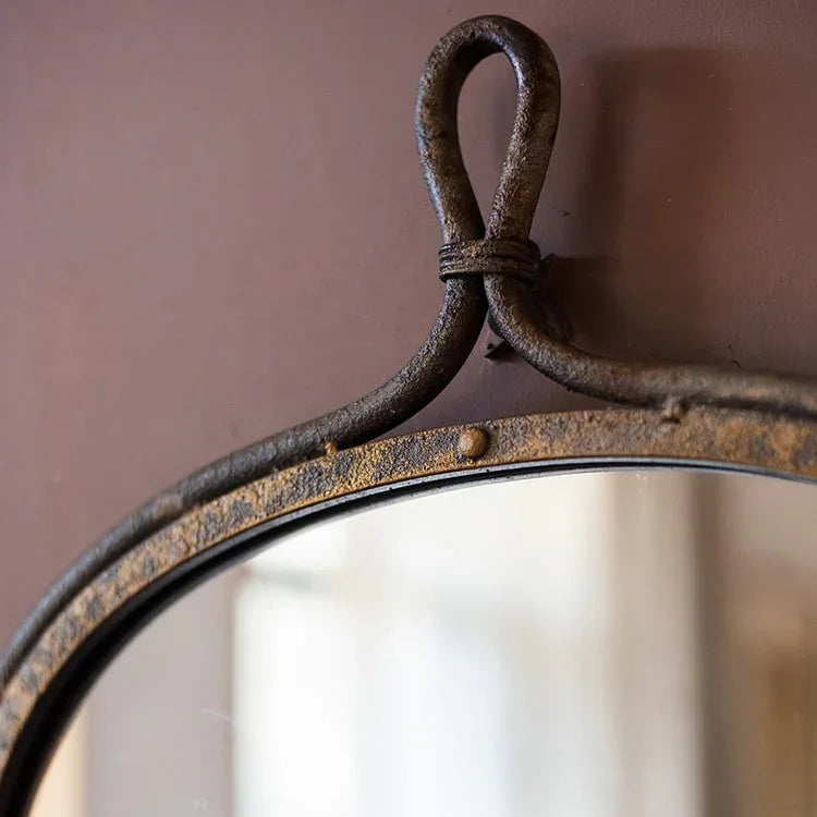 Antique Style Dark Iron Mirror - The Mayfair Hall