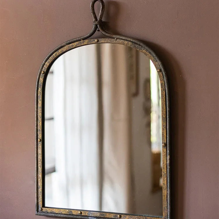 Antique Style Dark Iron Mirror - The Mayfair Hall