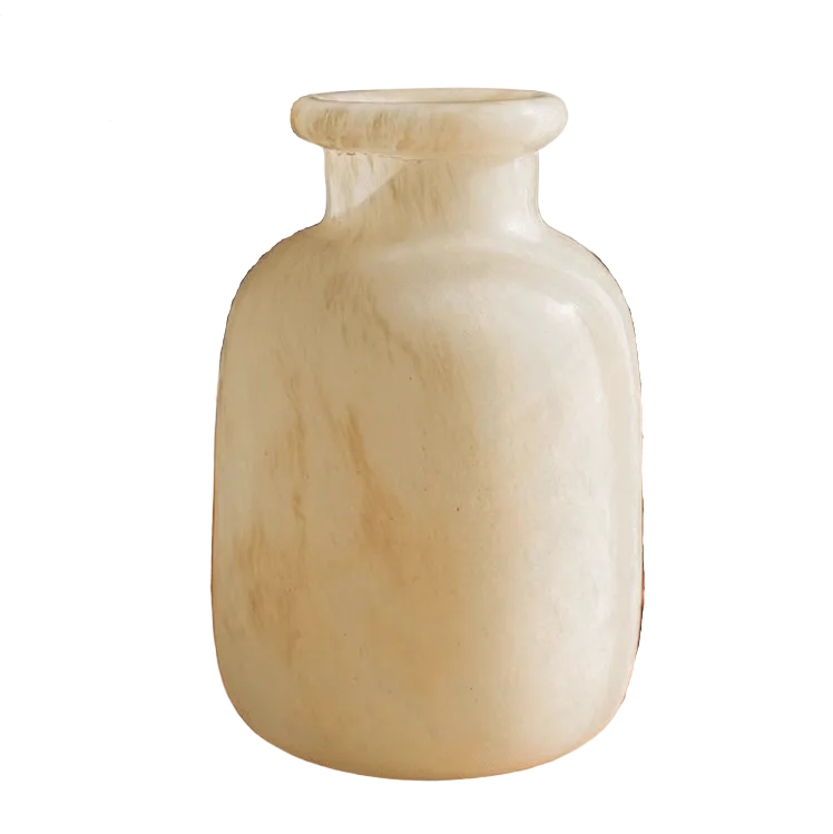 Large Matte Frosted Glass Vase